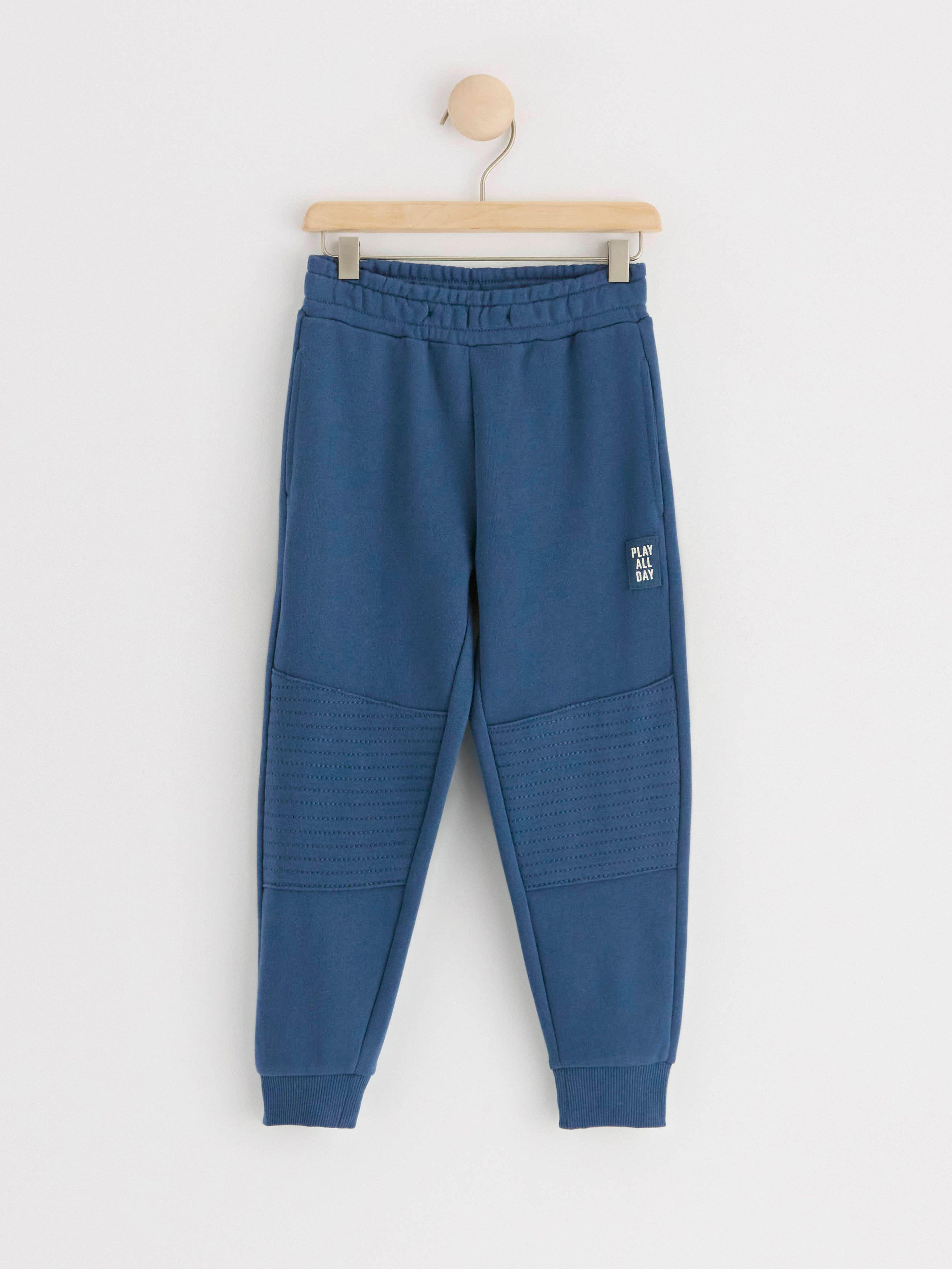 Joggers with reinforced knees Dark Dusty Blue