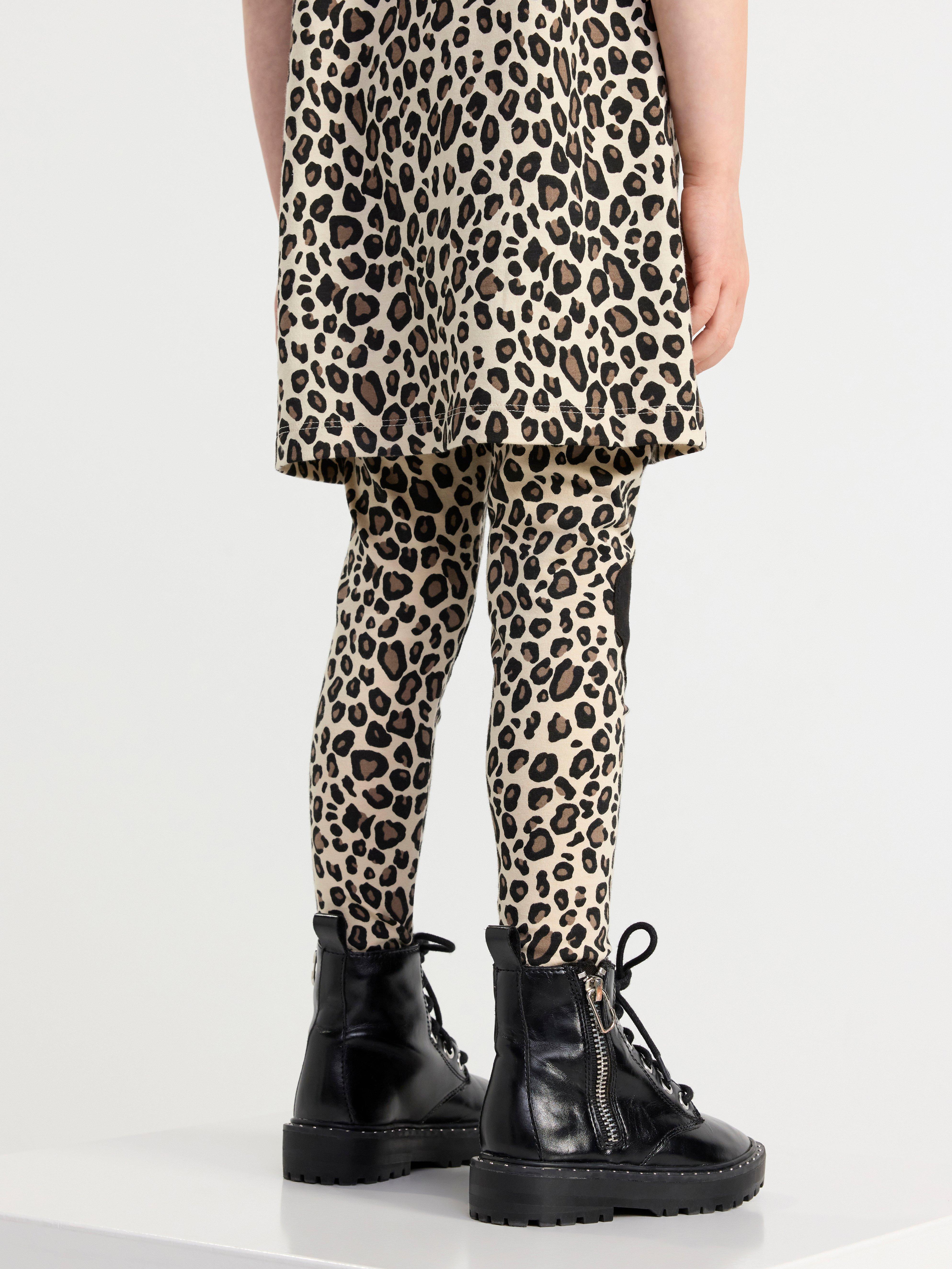 Leggings with leopard pattern Light Beige