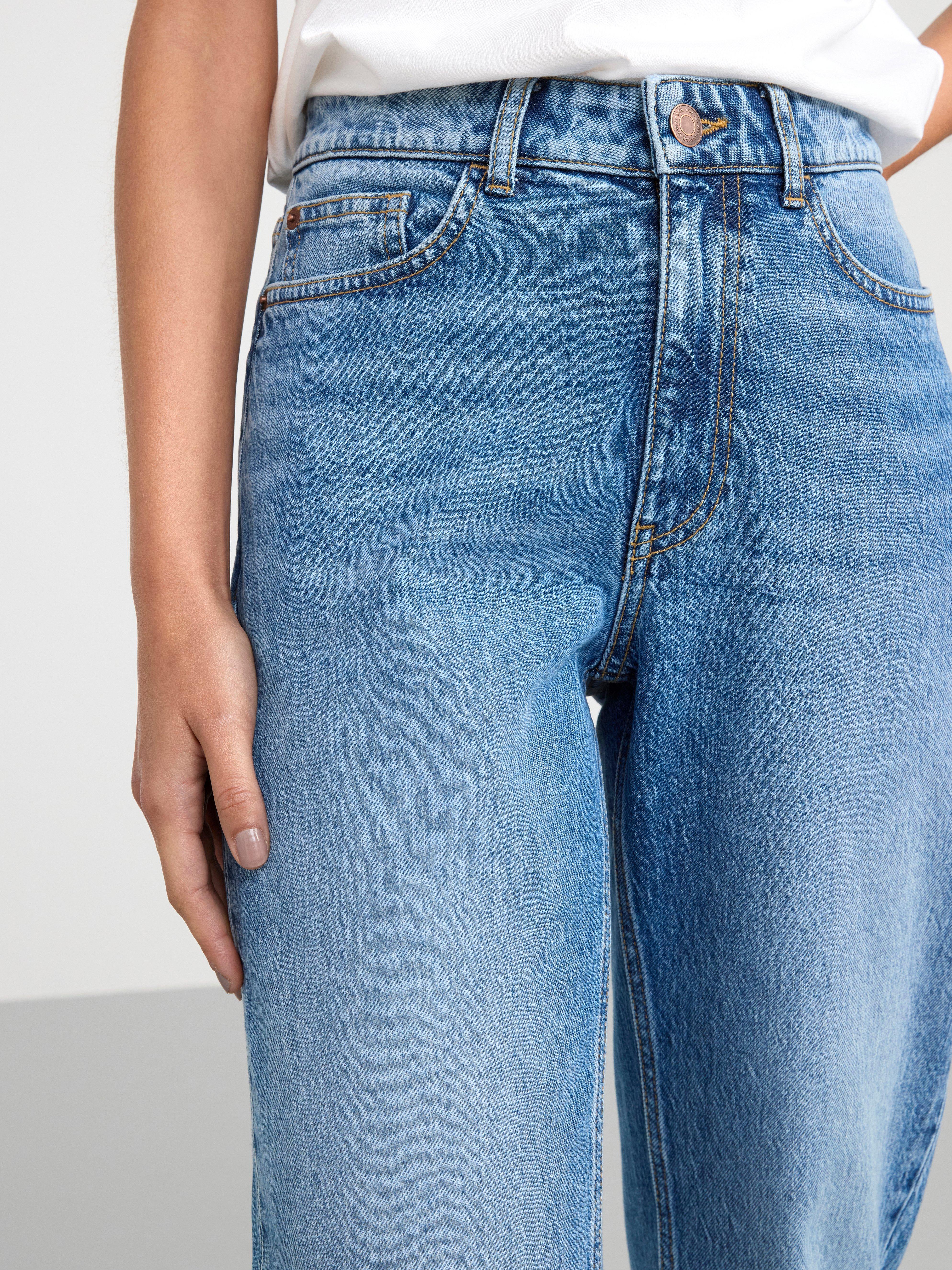 NEA Cropped straight jeans Denim blue