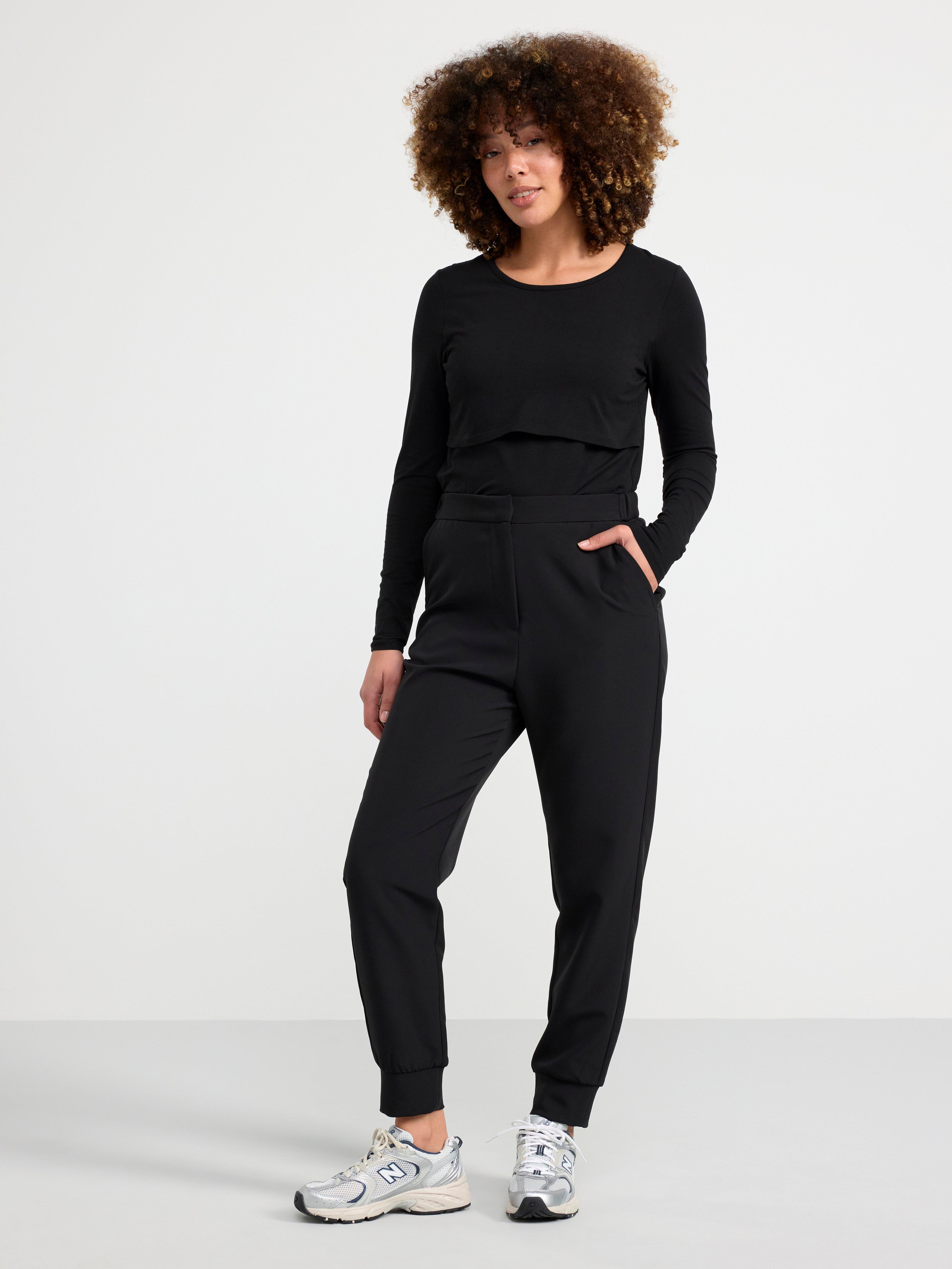 MOM Long sleeved nursing top Black