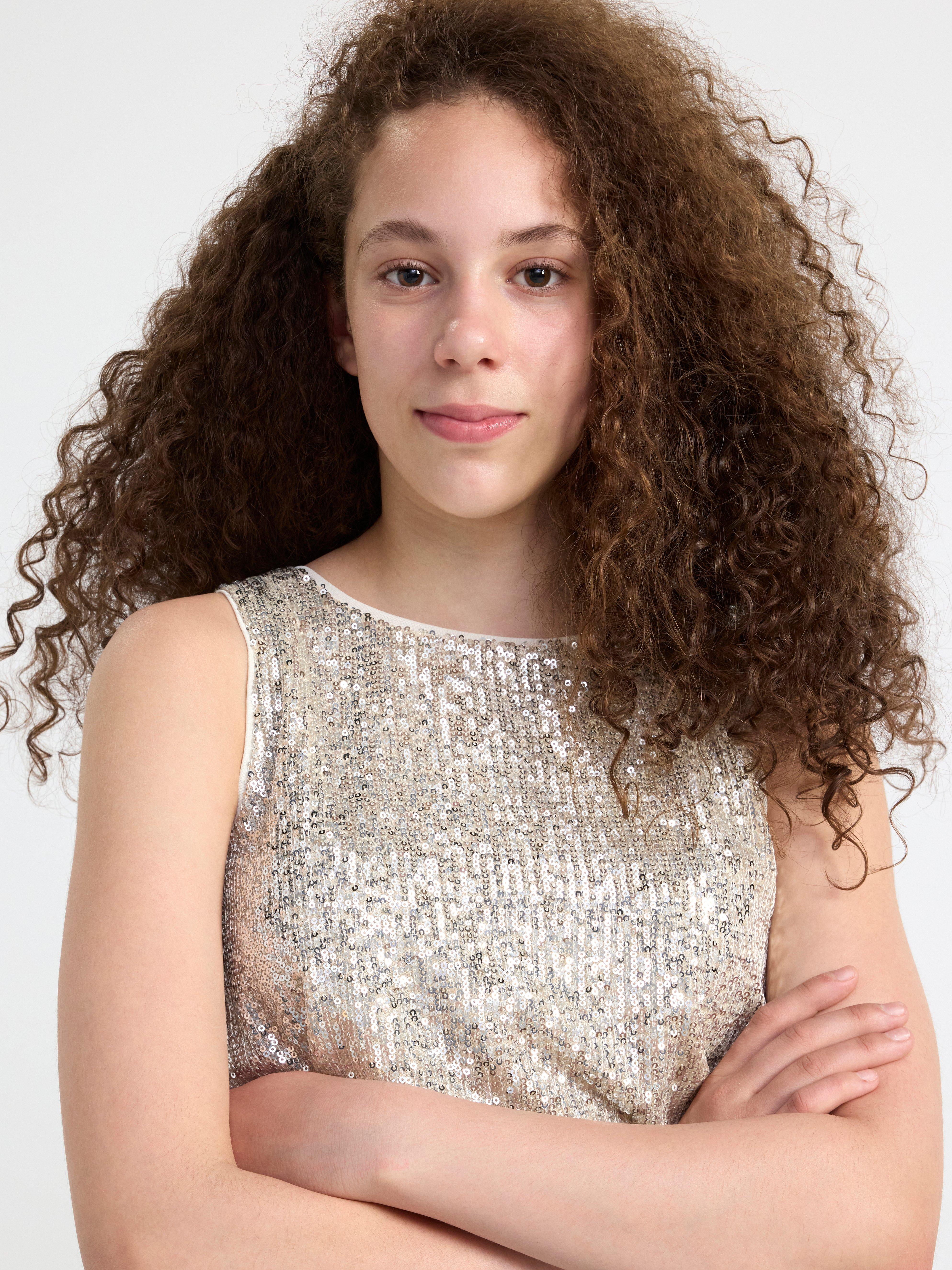 Sequin top Silver