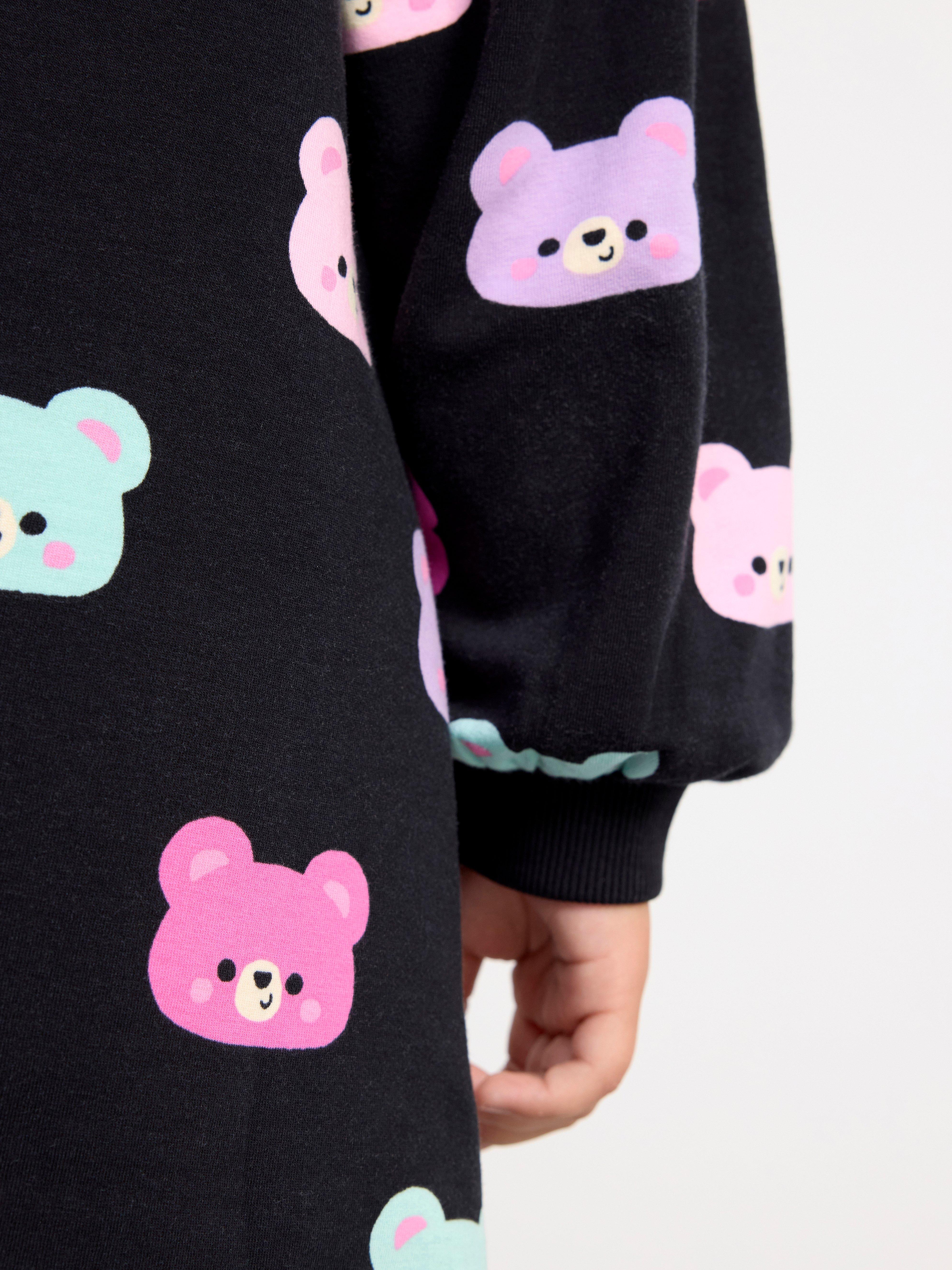 Dress with teddy bears Black
