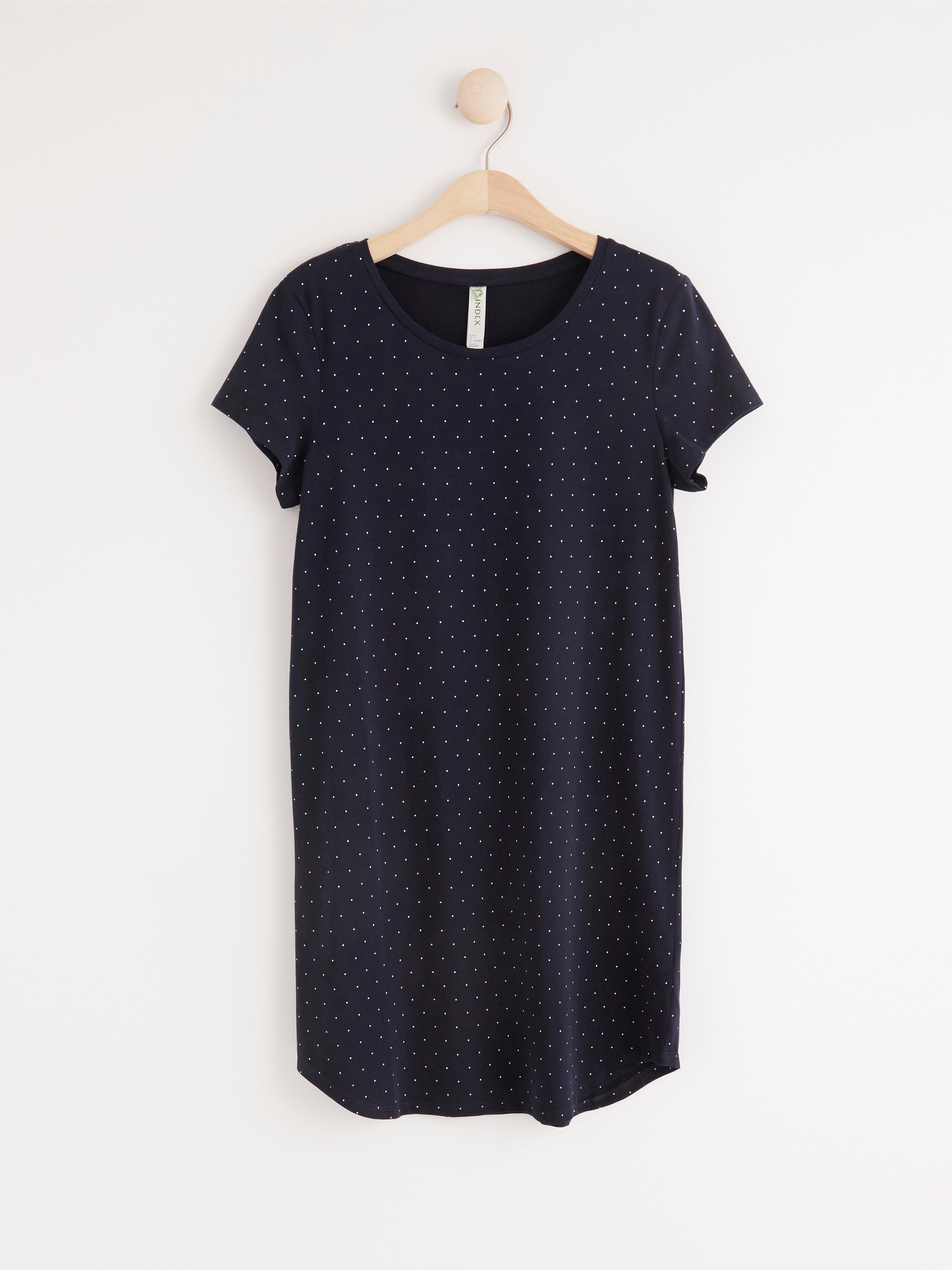 Patterned night dress Dark Blue