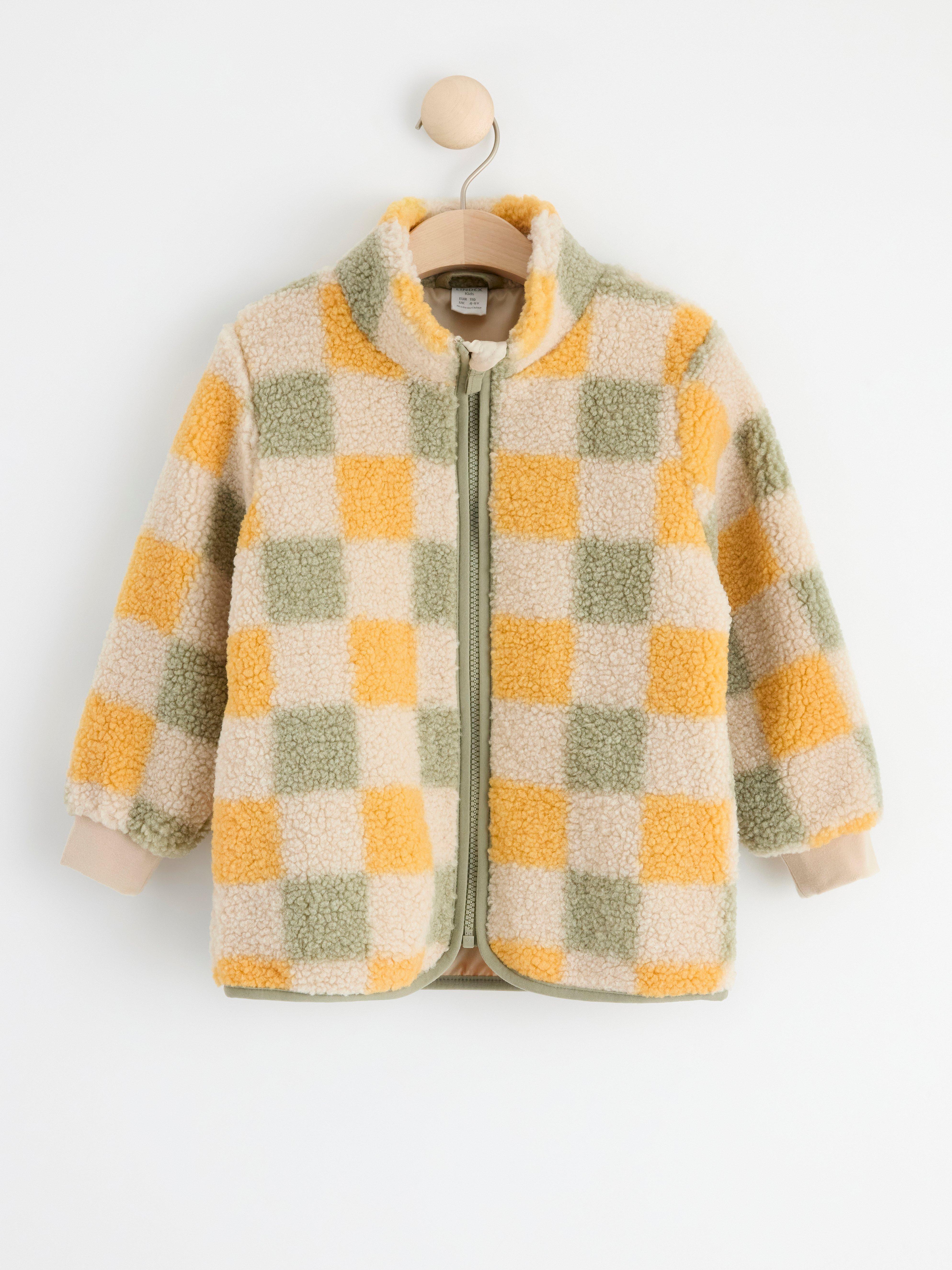 Pile jacket with pattern Light Beige