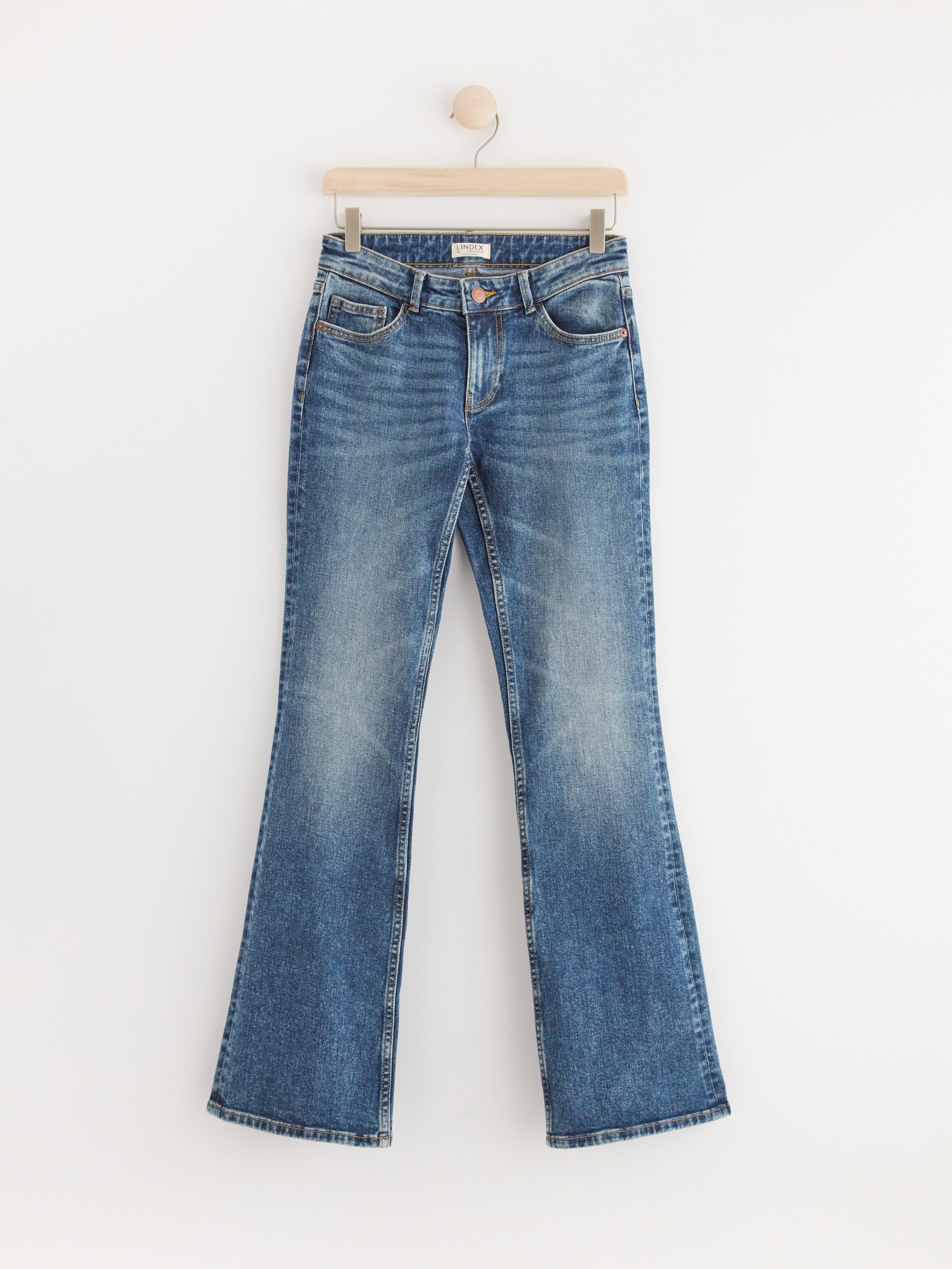 FAY Flared low waist jeans Denim blue