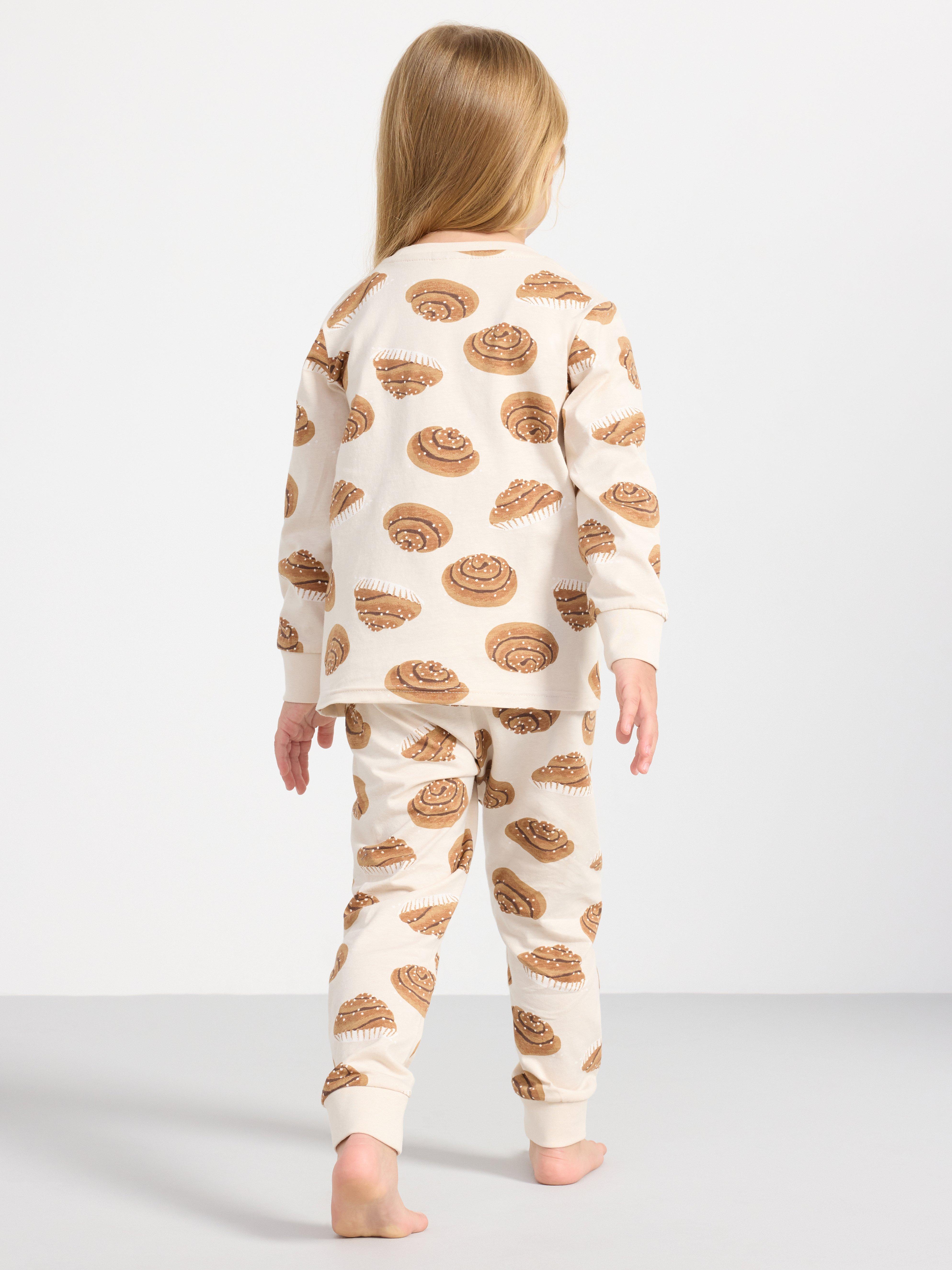 Pyjama set with top and trousers Light Beige