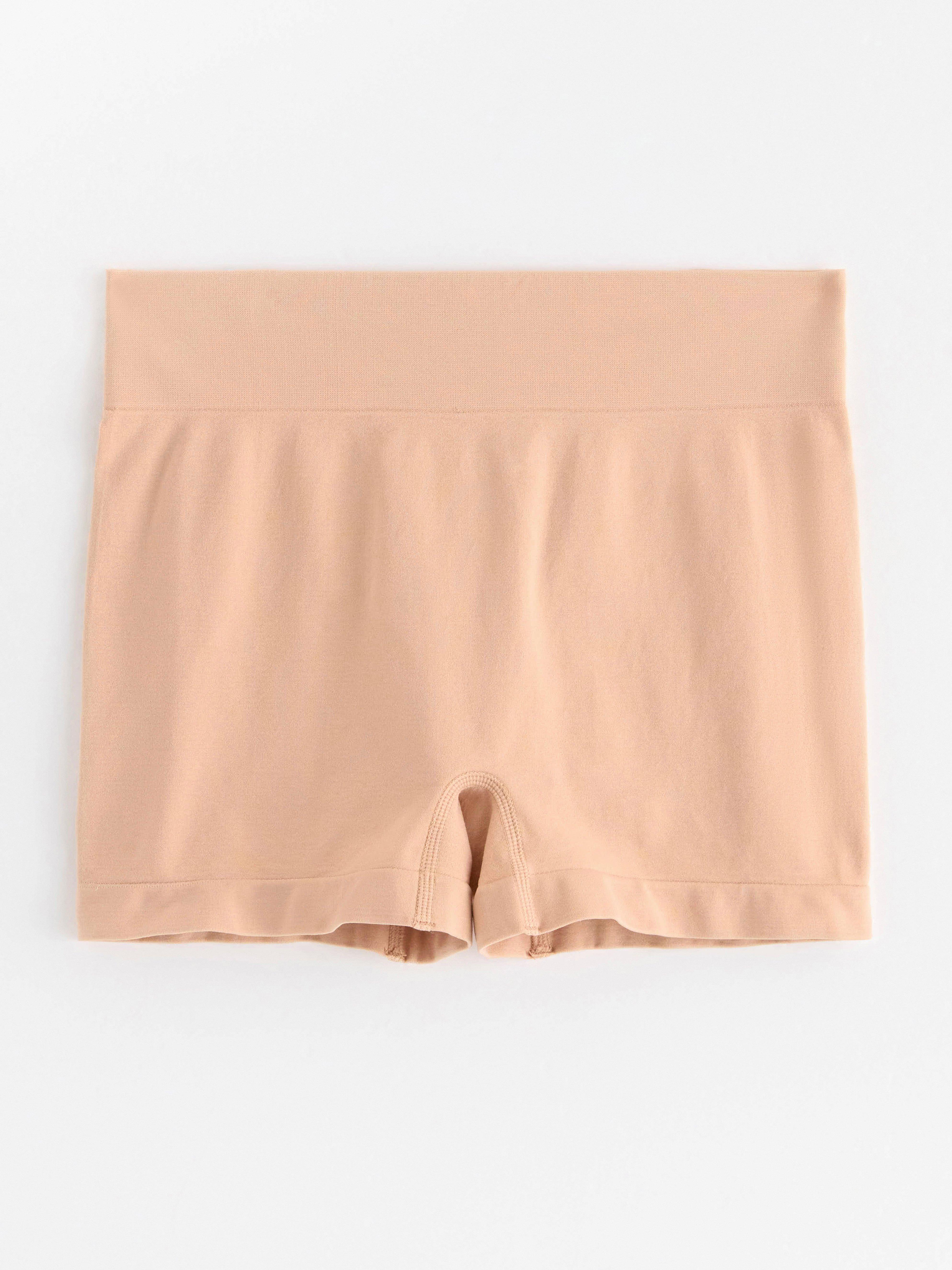 Seamless boxer briefs high waist Beige