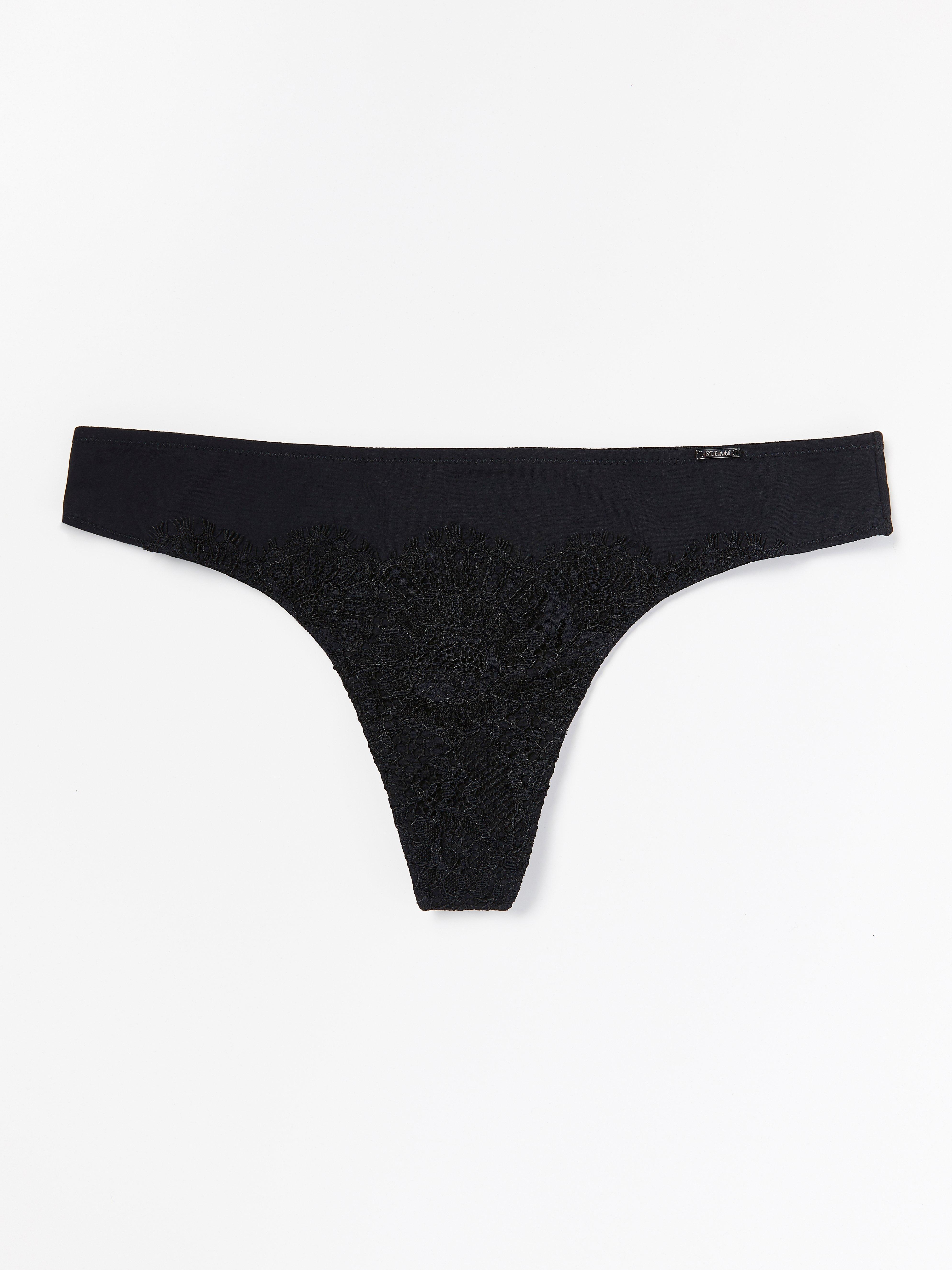 Thong Low Black