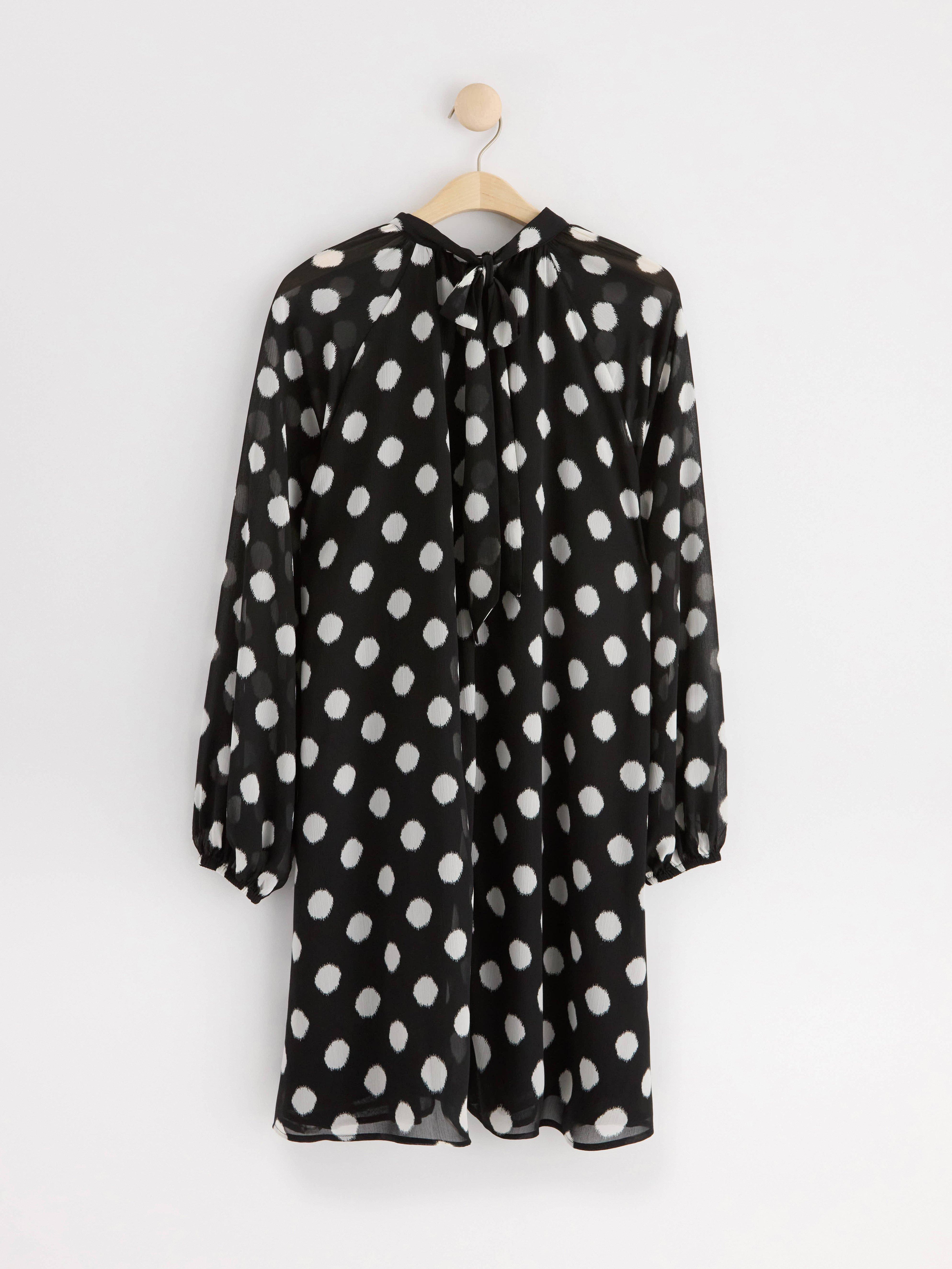 Long sleeve mini dress Black