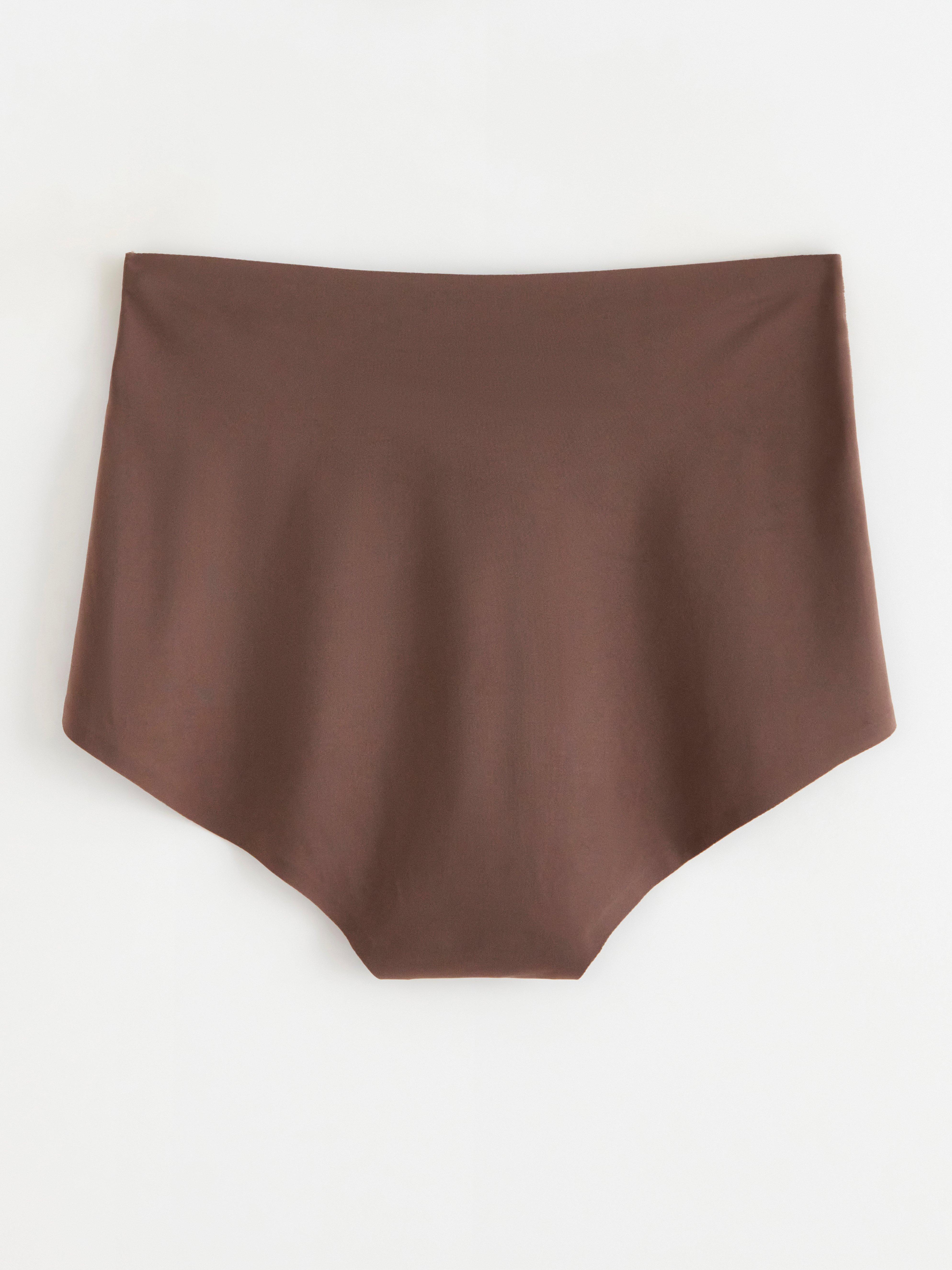 Invisible high waist brief Dark Dusty Brown