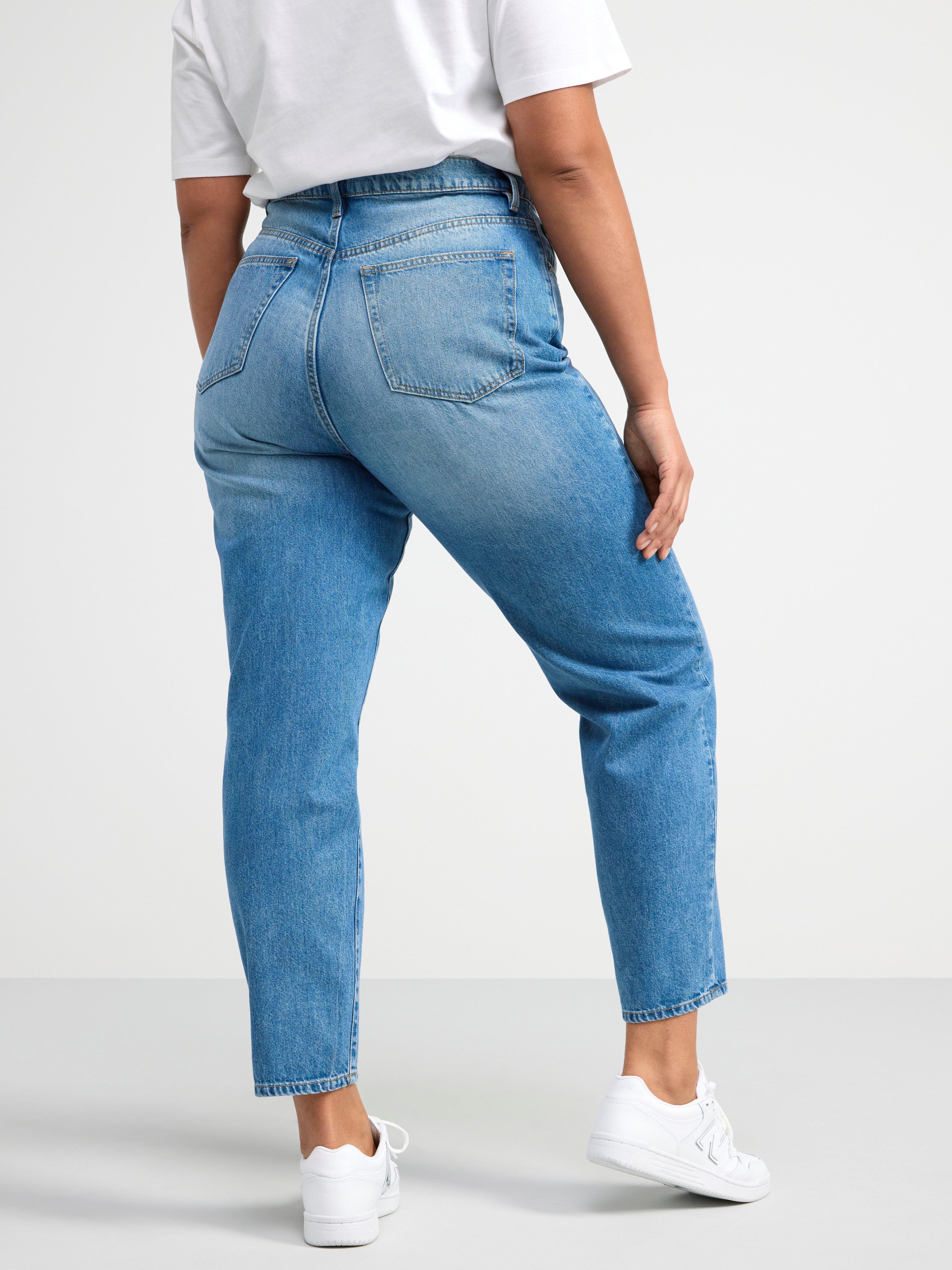 PAM Mom fit high waist jeans Denim blue