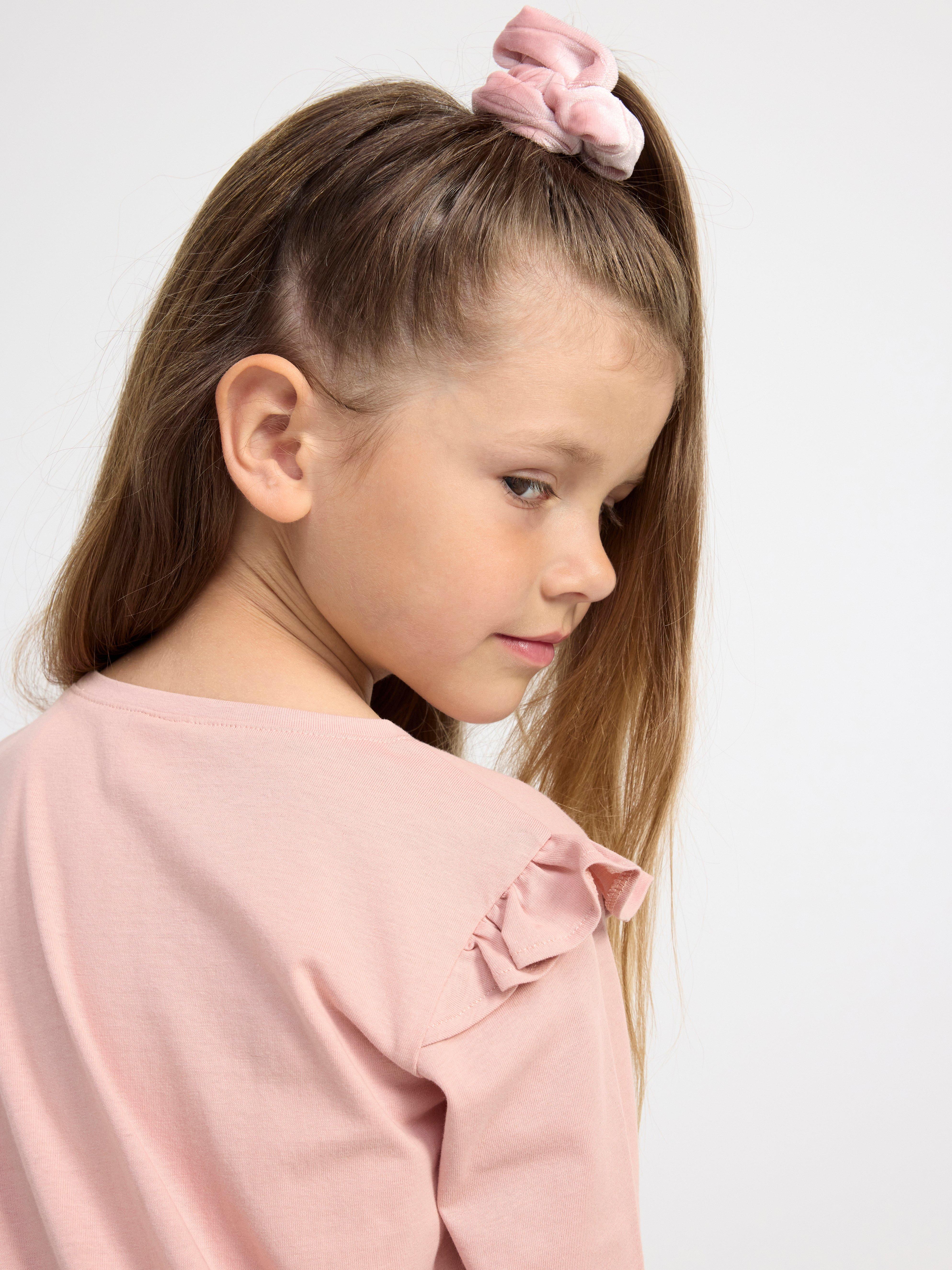 Long sleeve top with butterfly Dusty Pink