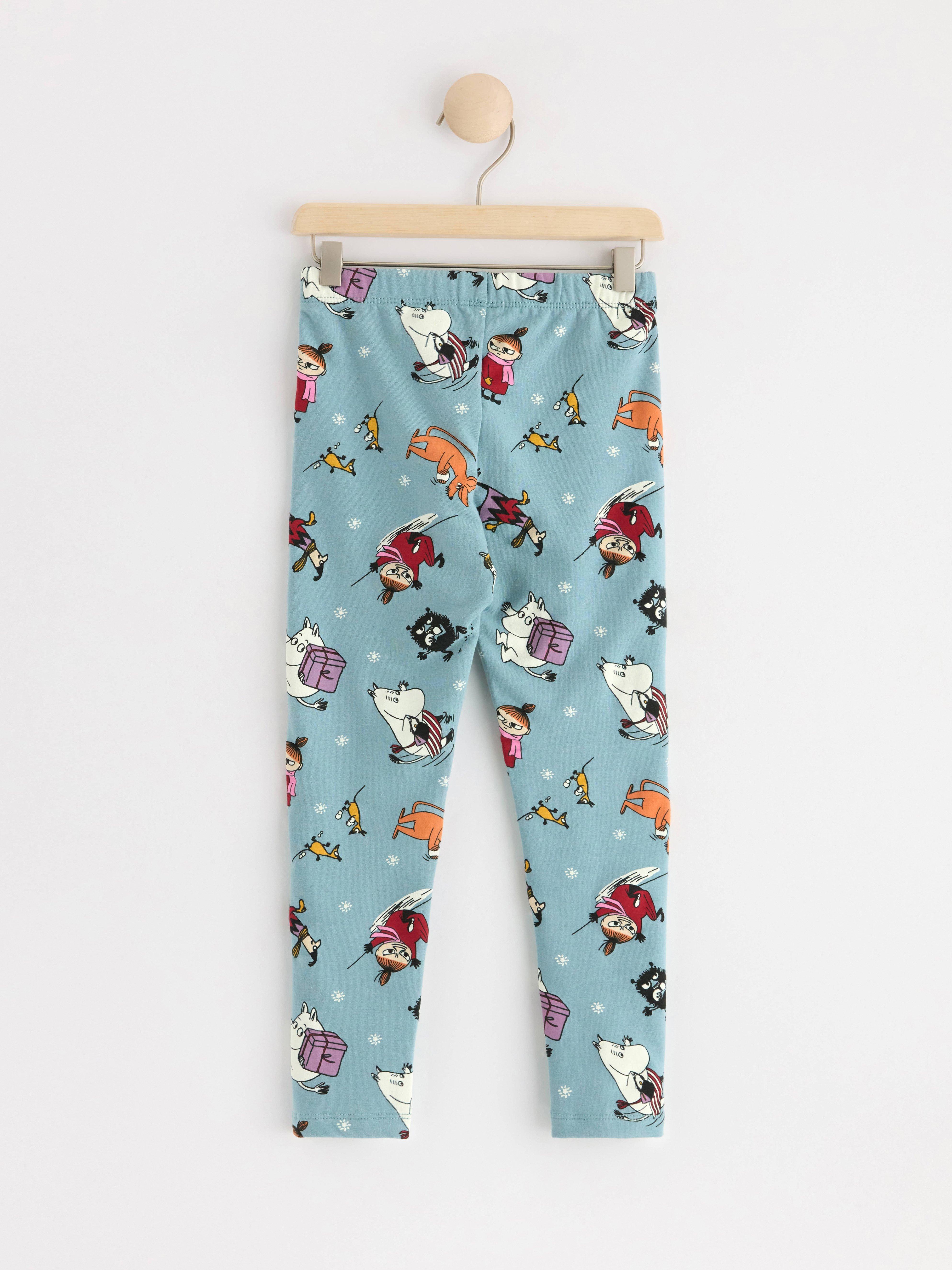 Leggings with Moomin Light Dusty Blue