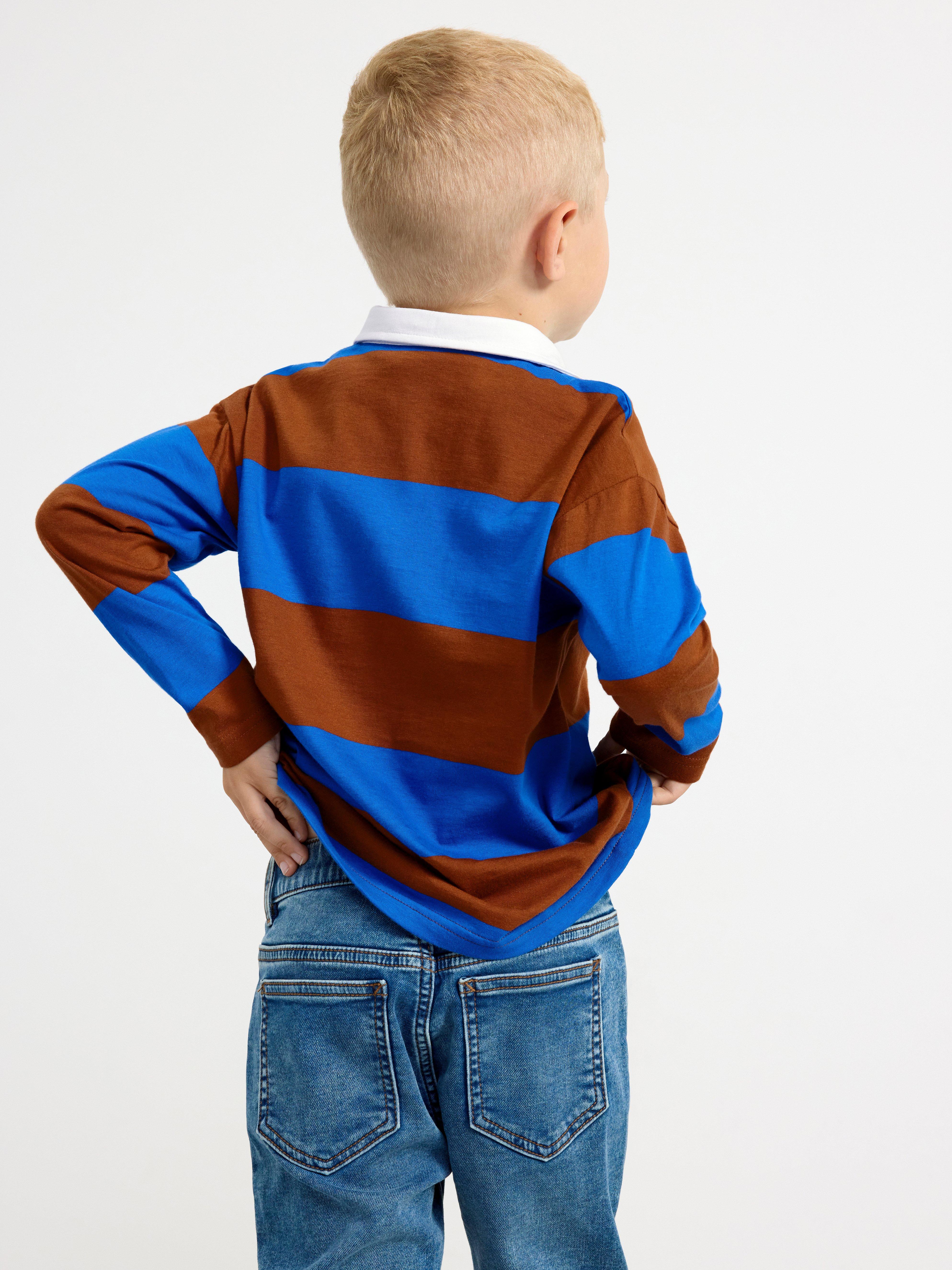 Rugby shirt with stripes Brown