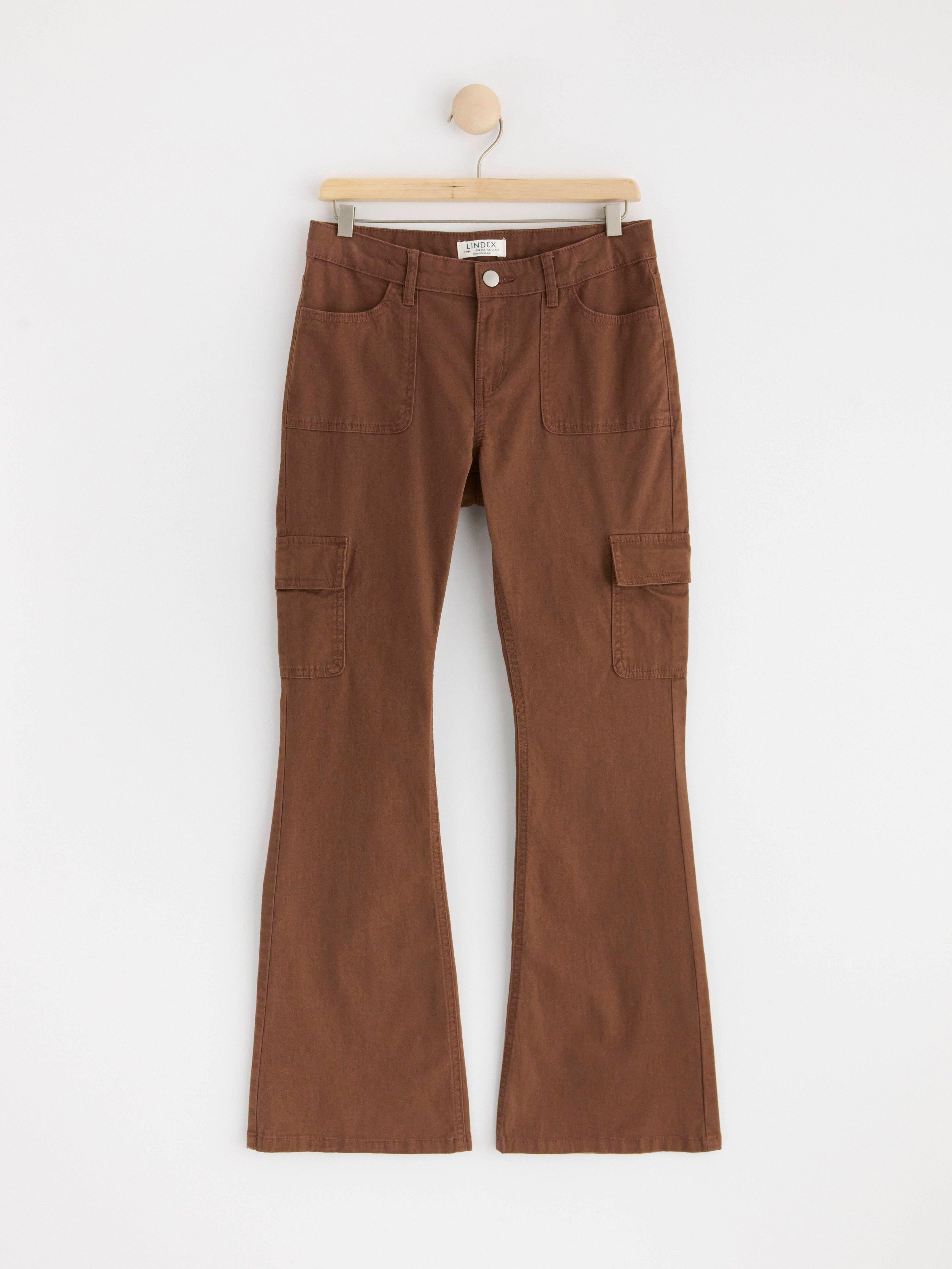 FREJA Flare regular waist jeans brown