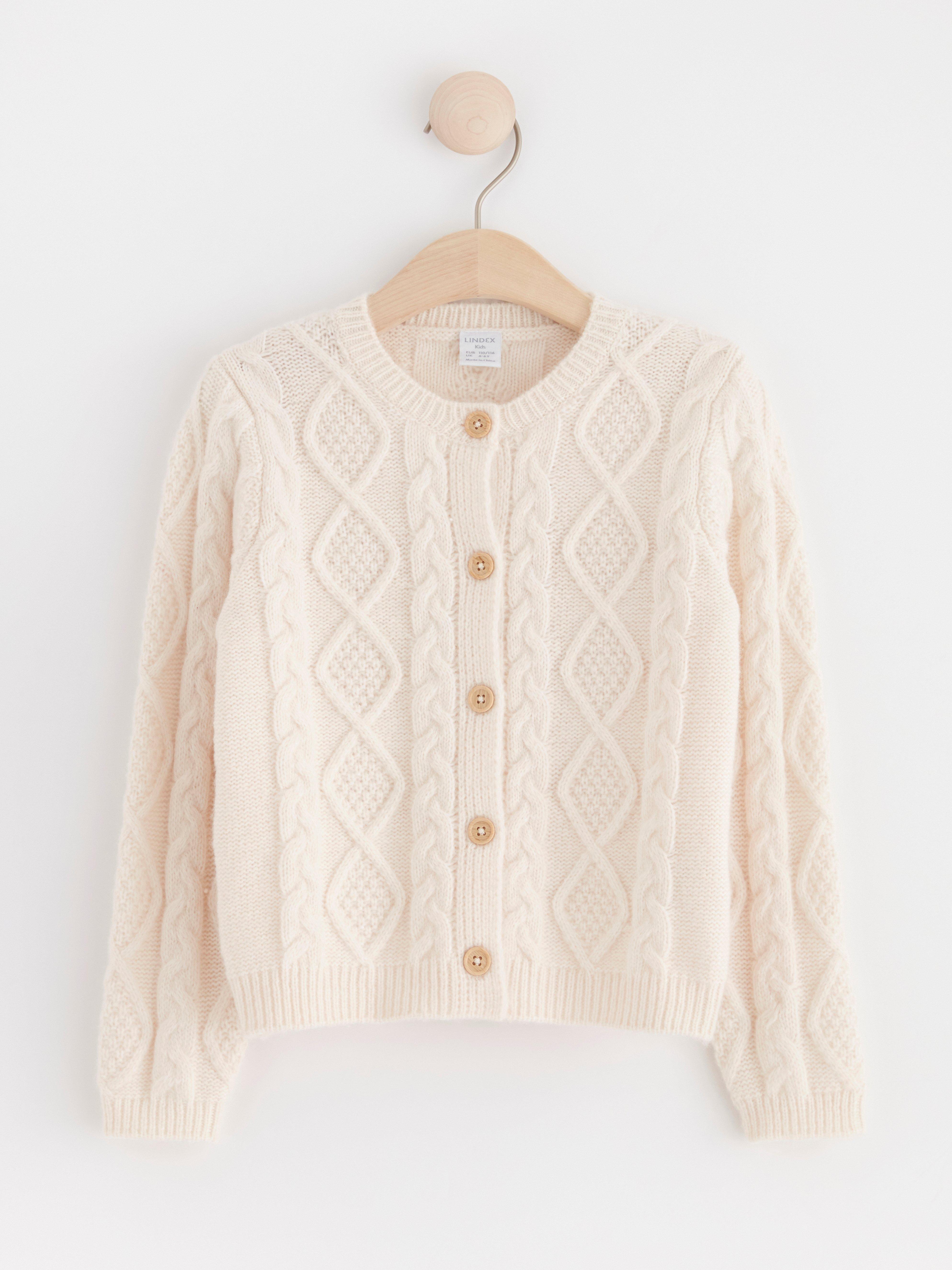Cardigan cable knit Light Beige