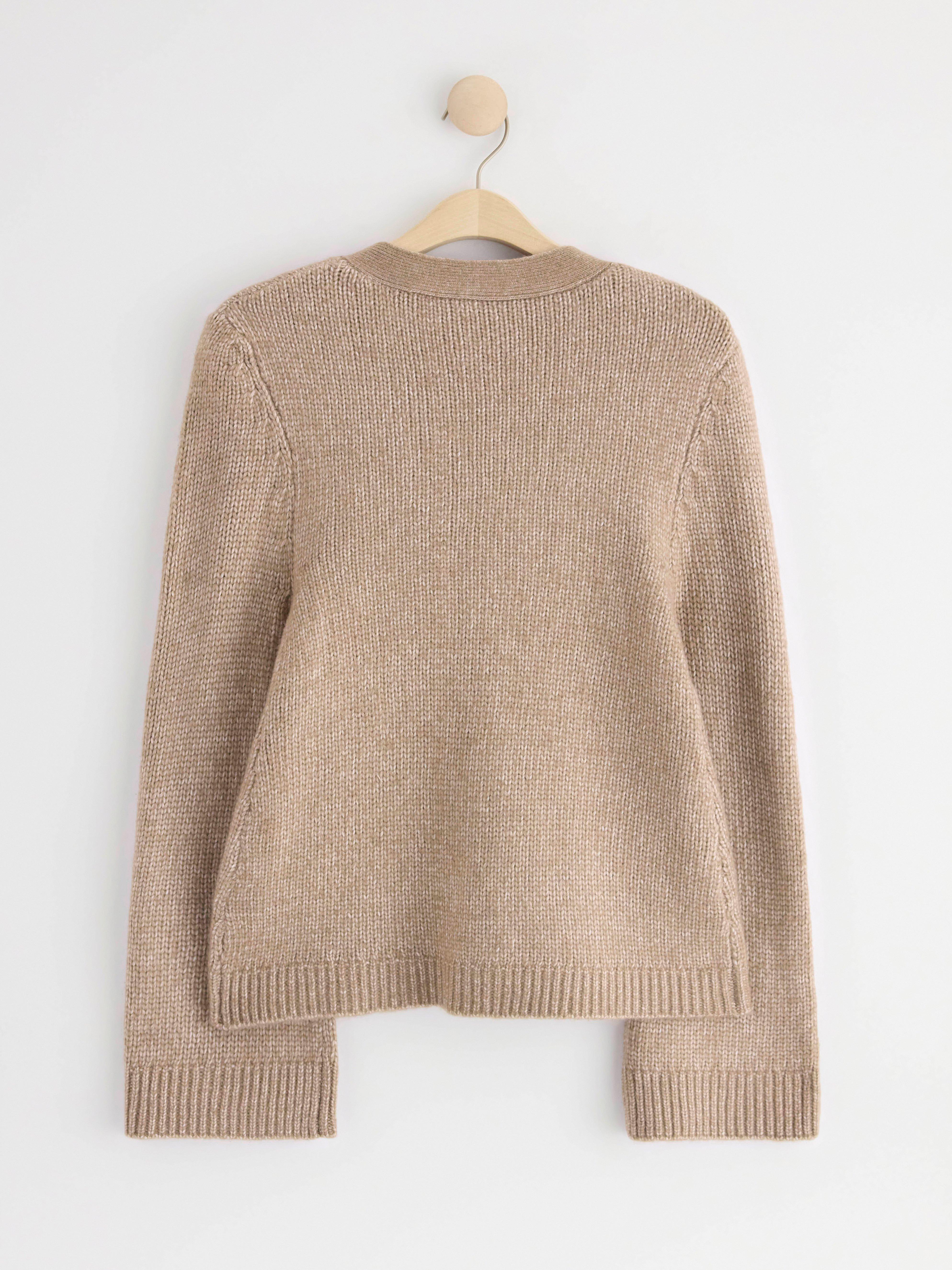 Knitted cardigan Light Dusty Brown