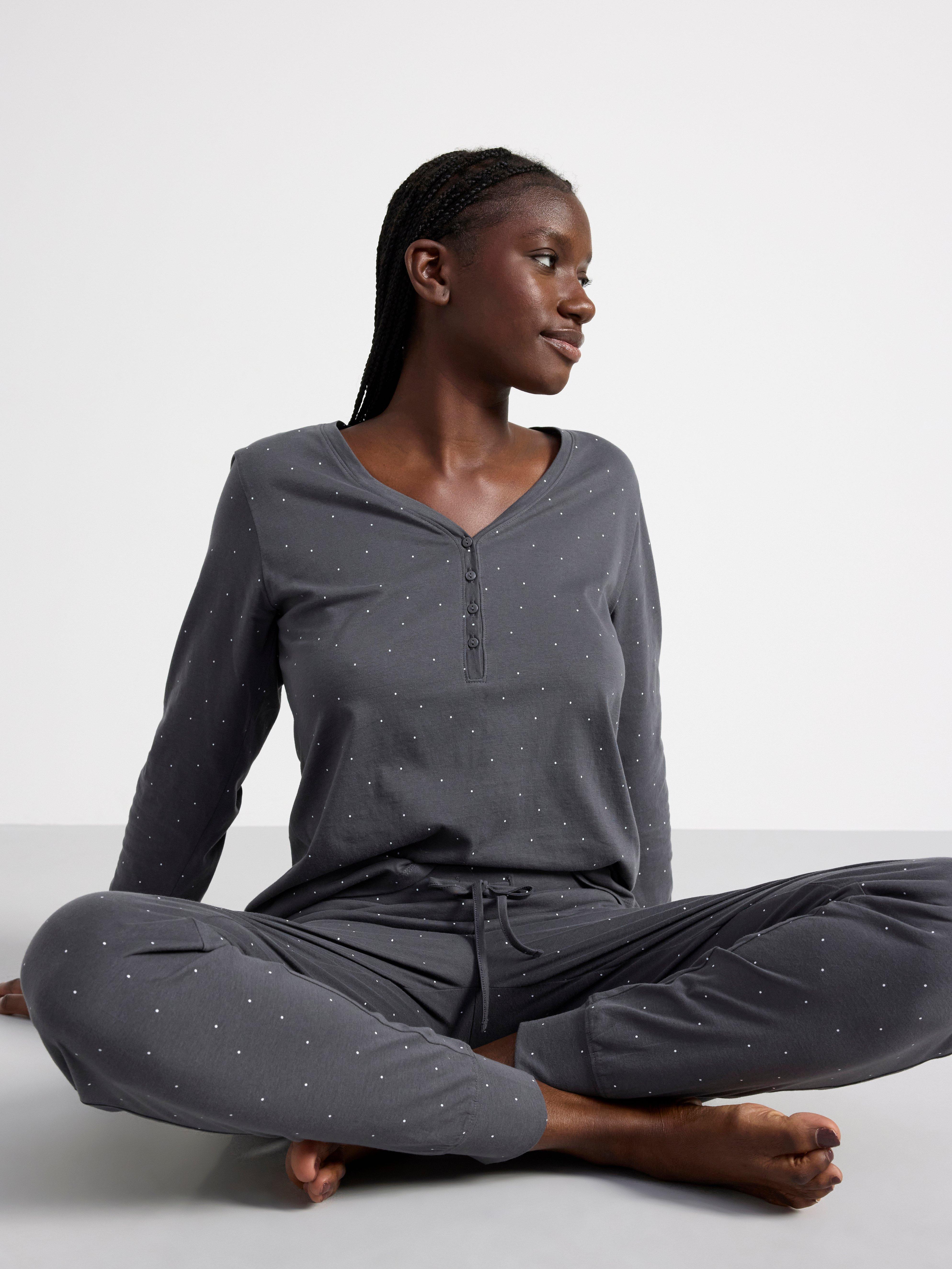 Pyjama trousers with dots Dark Grey