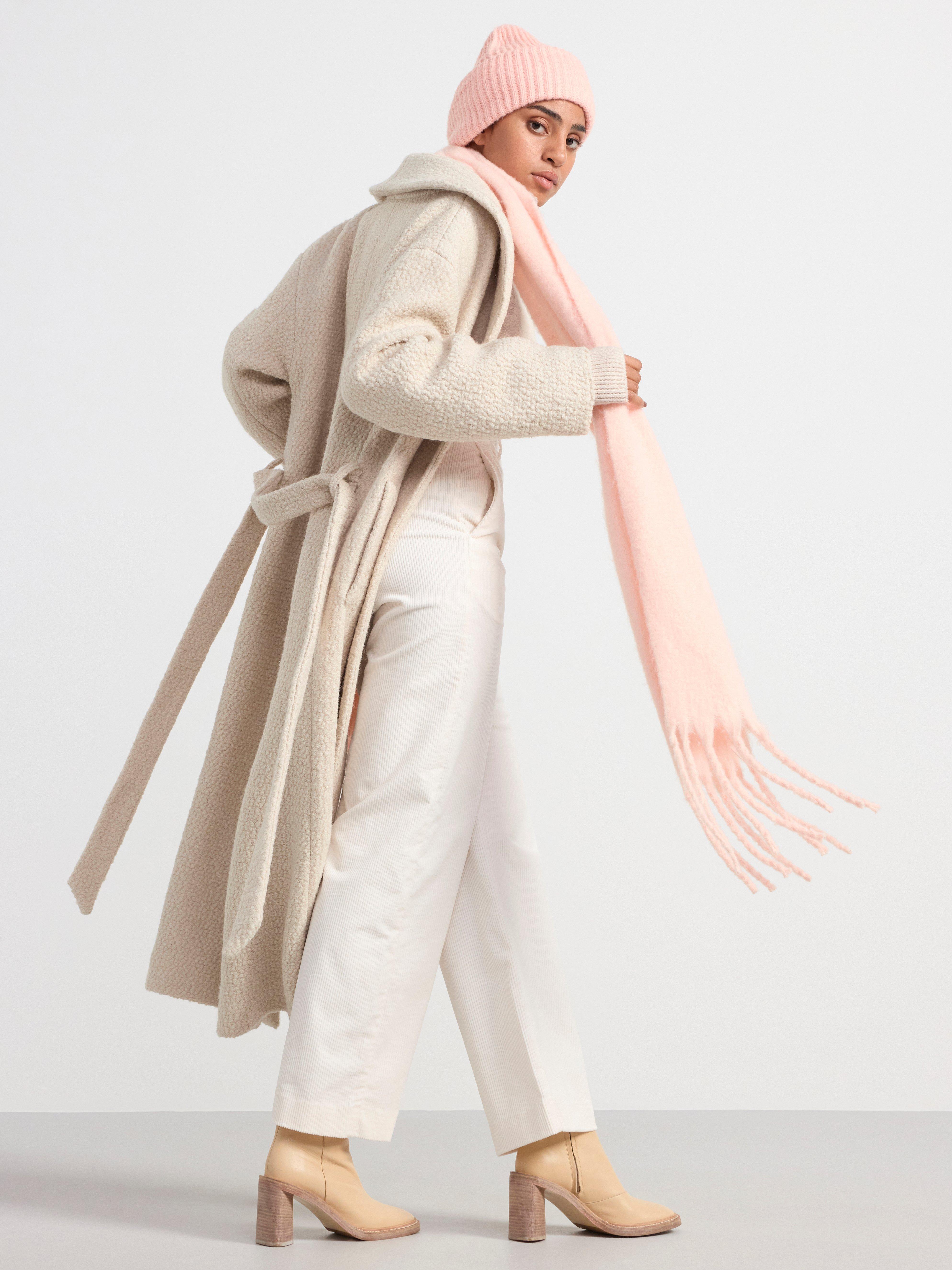 Trousers in corduroy with wide legs Light White
