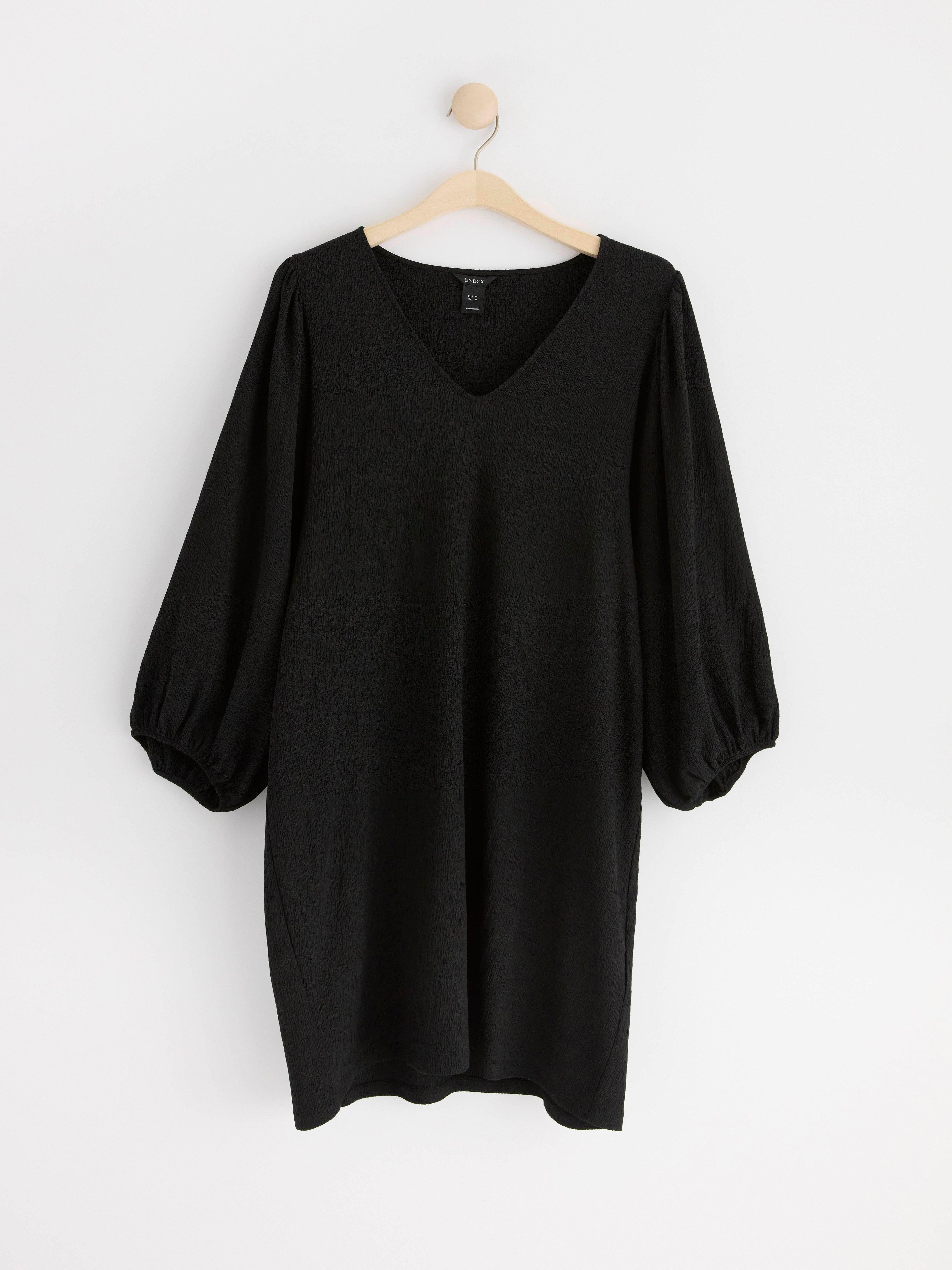 Puff sleeve tunic Black