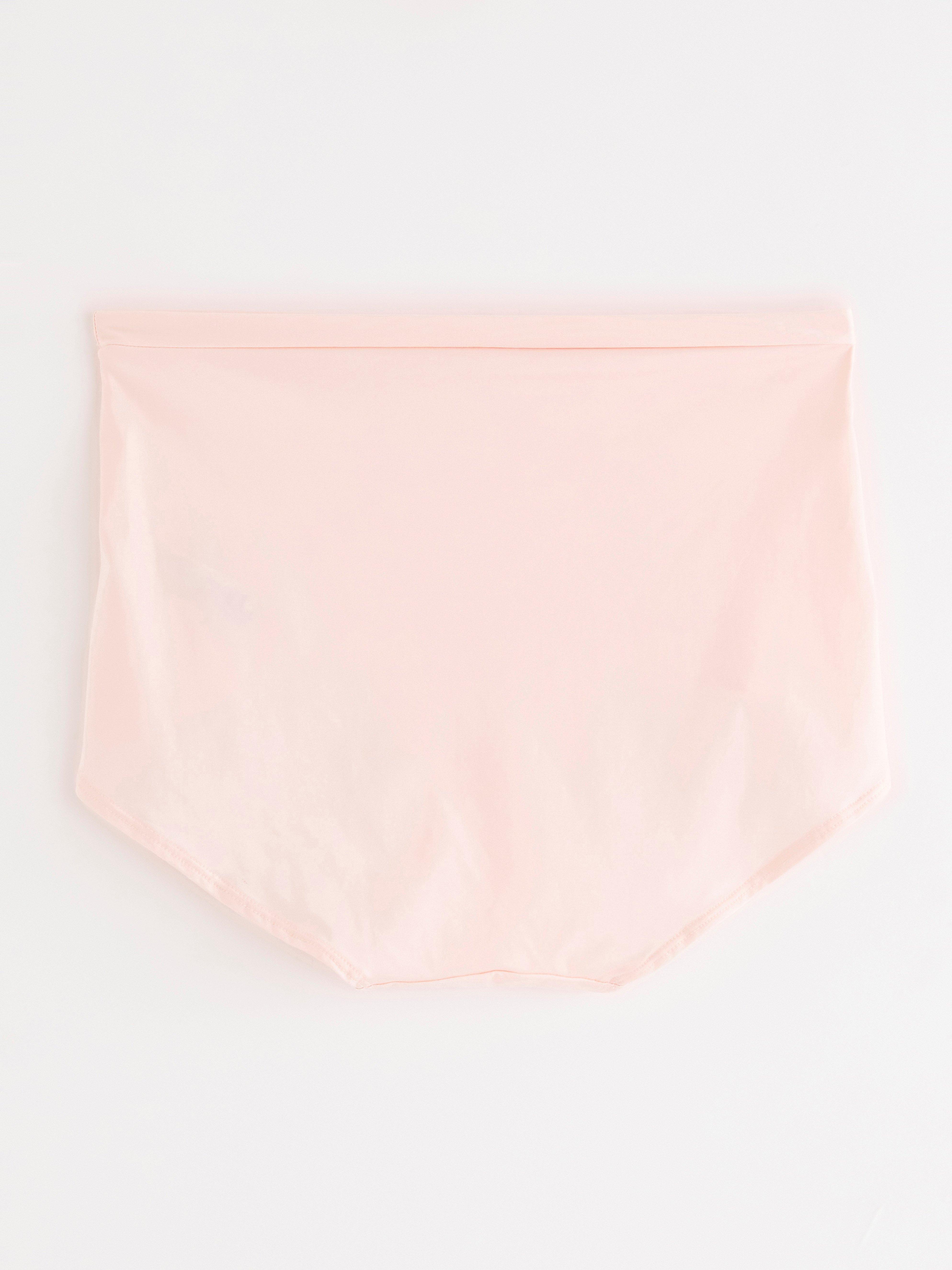 High waist brief with lace Lt pink