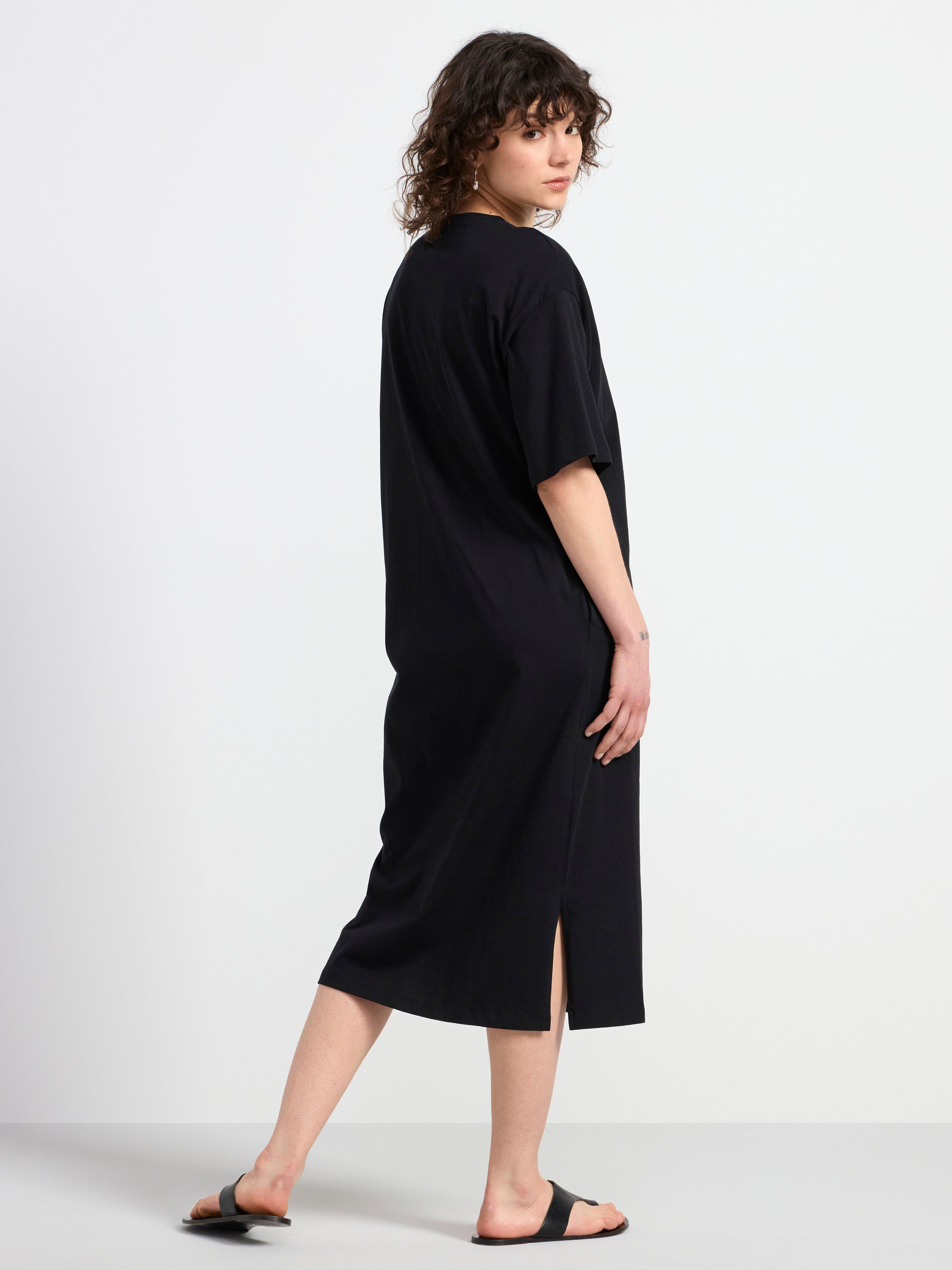 Short sleeve t-shirt dress Black
