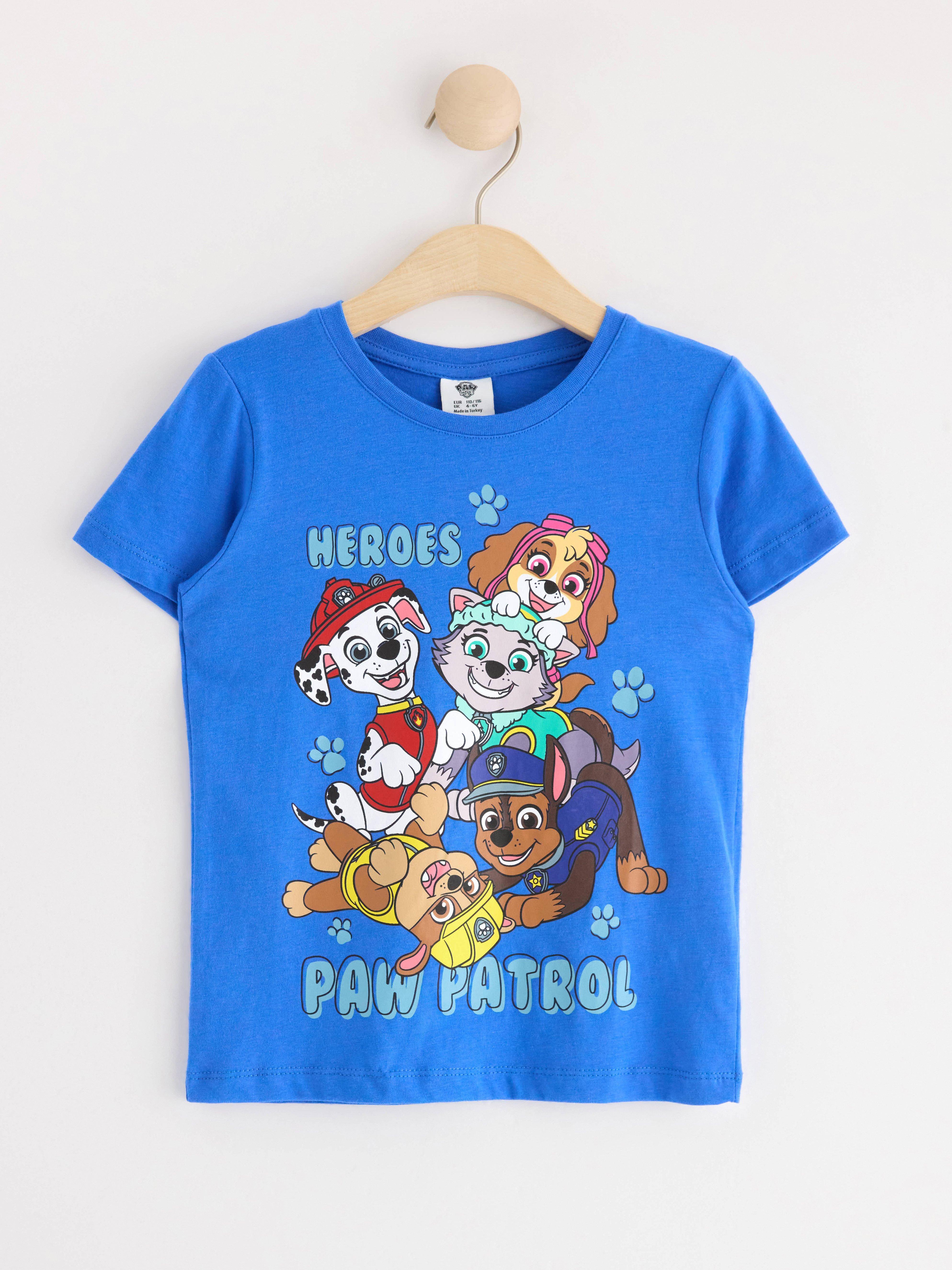 Short sleeve top with Paw Patrol Blue