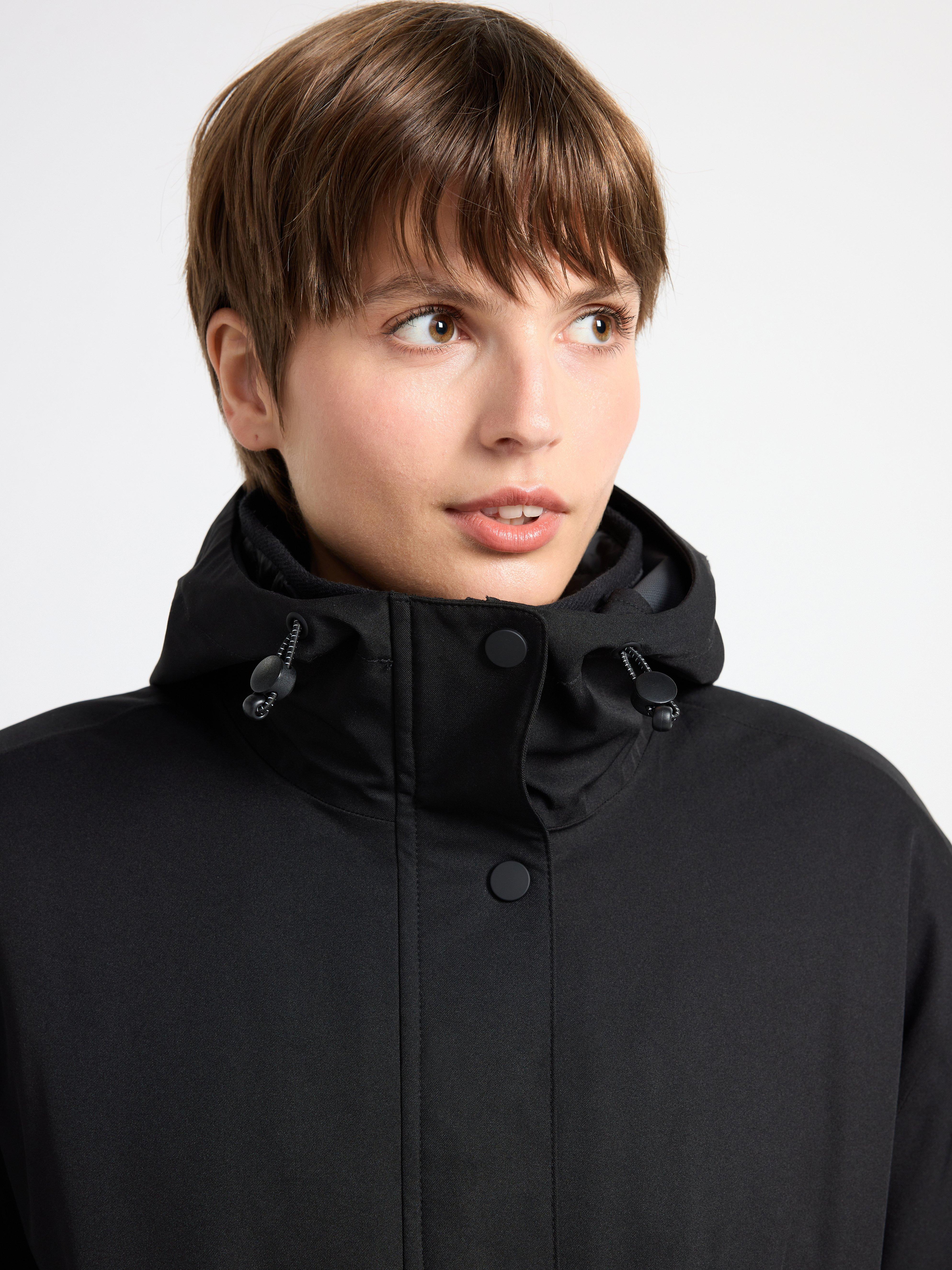 Waterproof parka with inner jacket Black