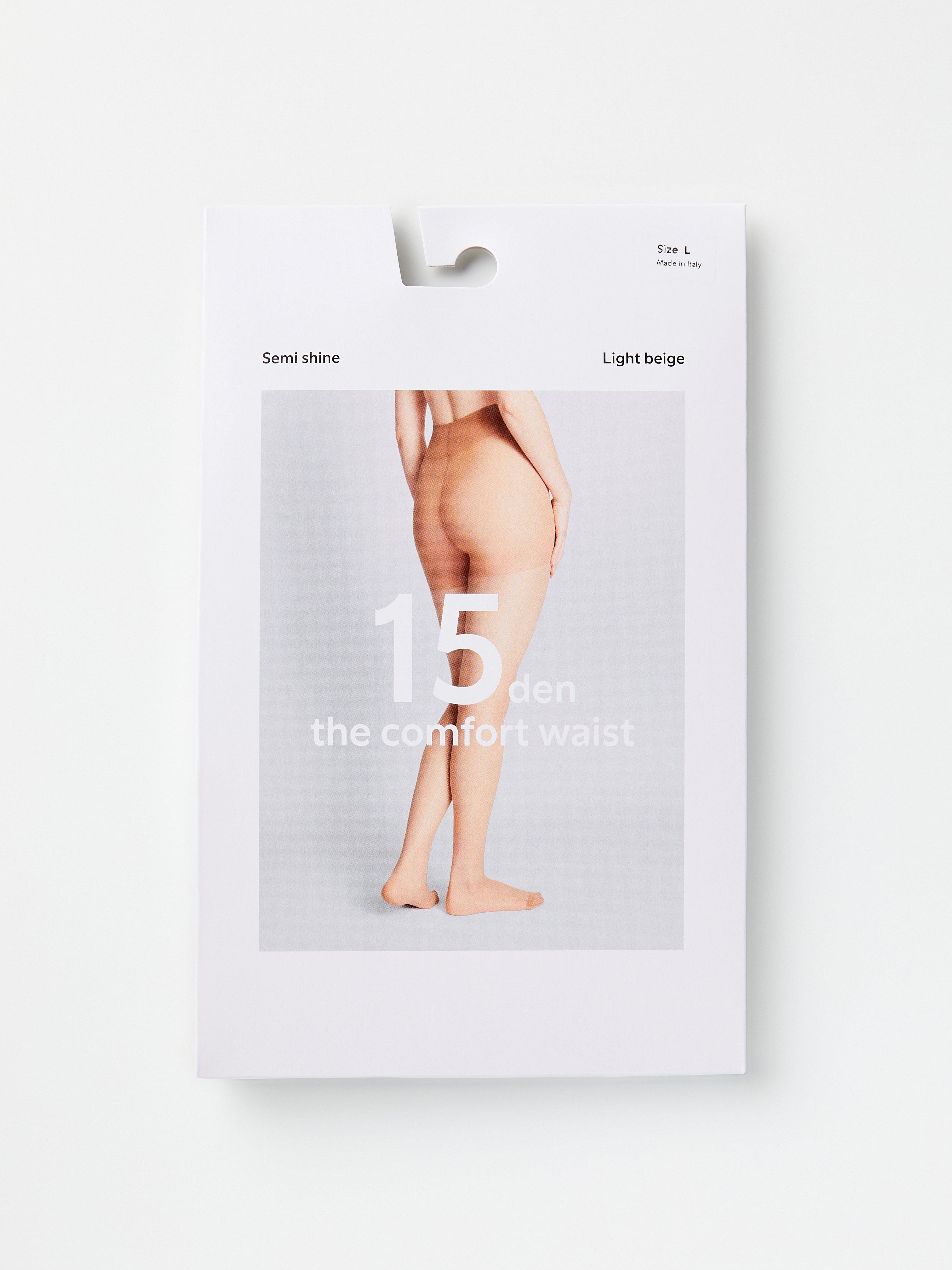Comfort waist semi shine tights 15 denier Light Beige