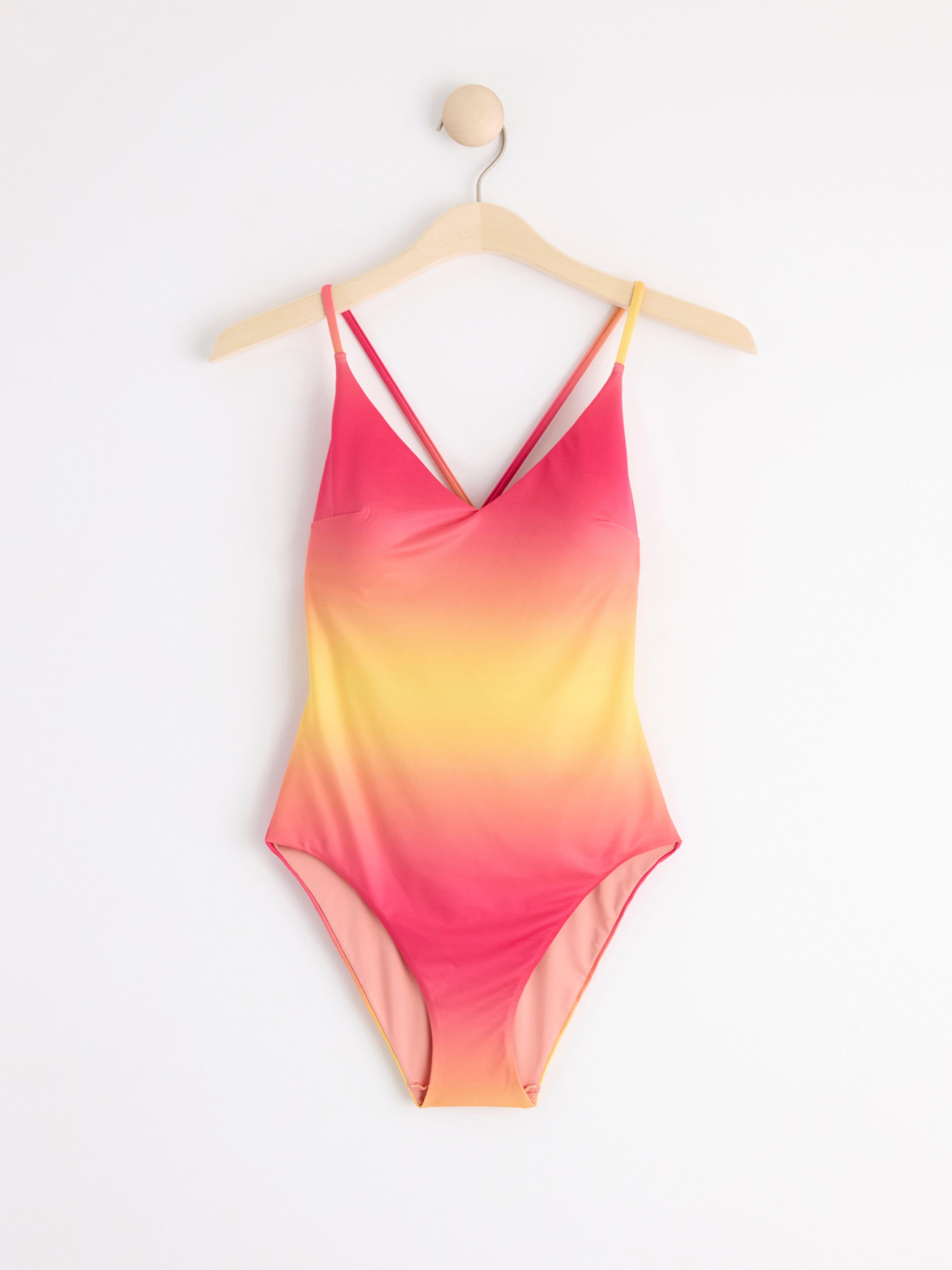 Swimsuit with colour gradient Dark Pink