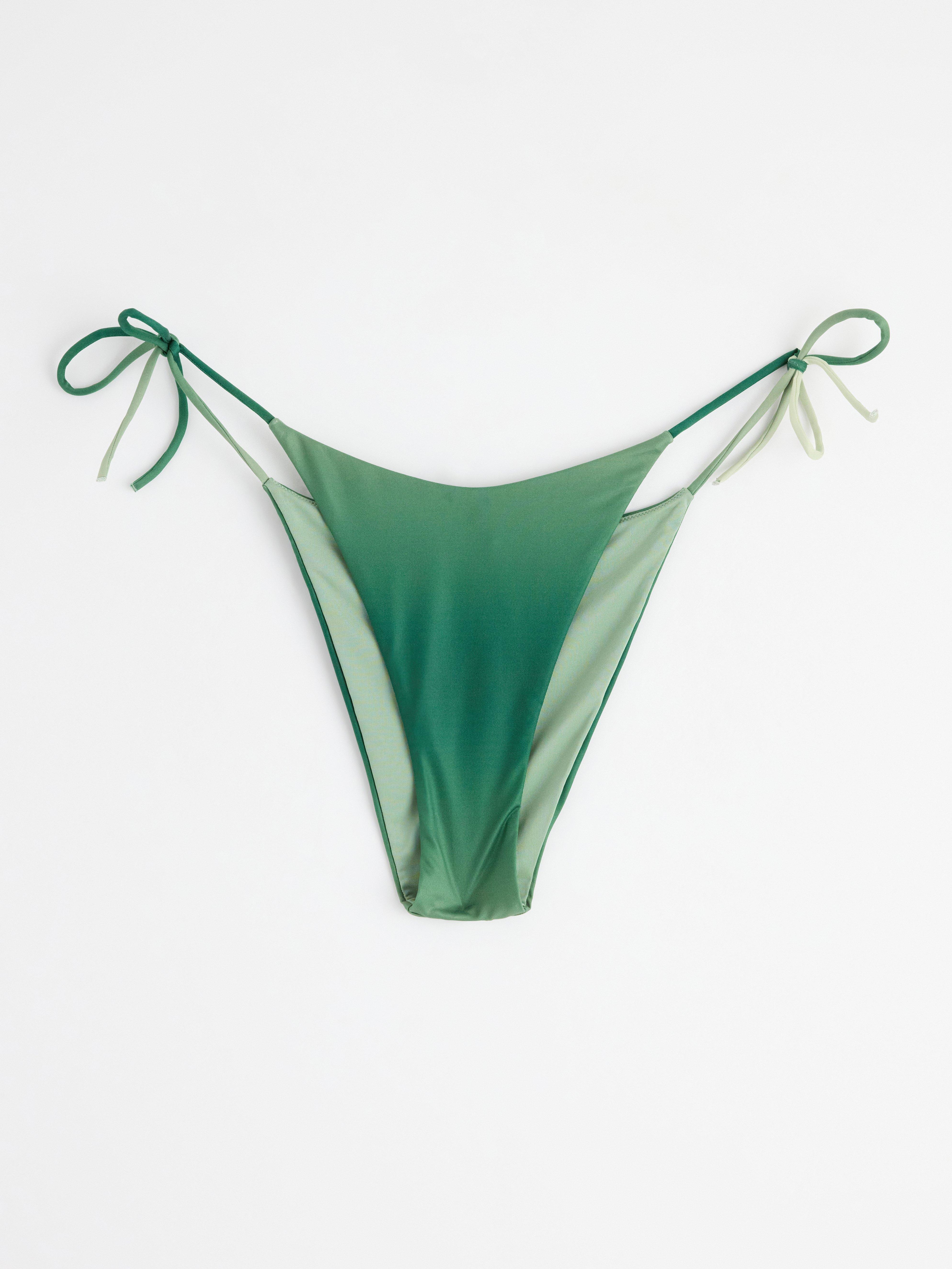 Brazilian bikini bottom with gradient colour Dark Dusty Green