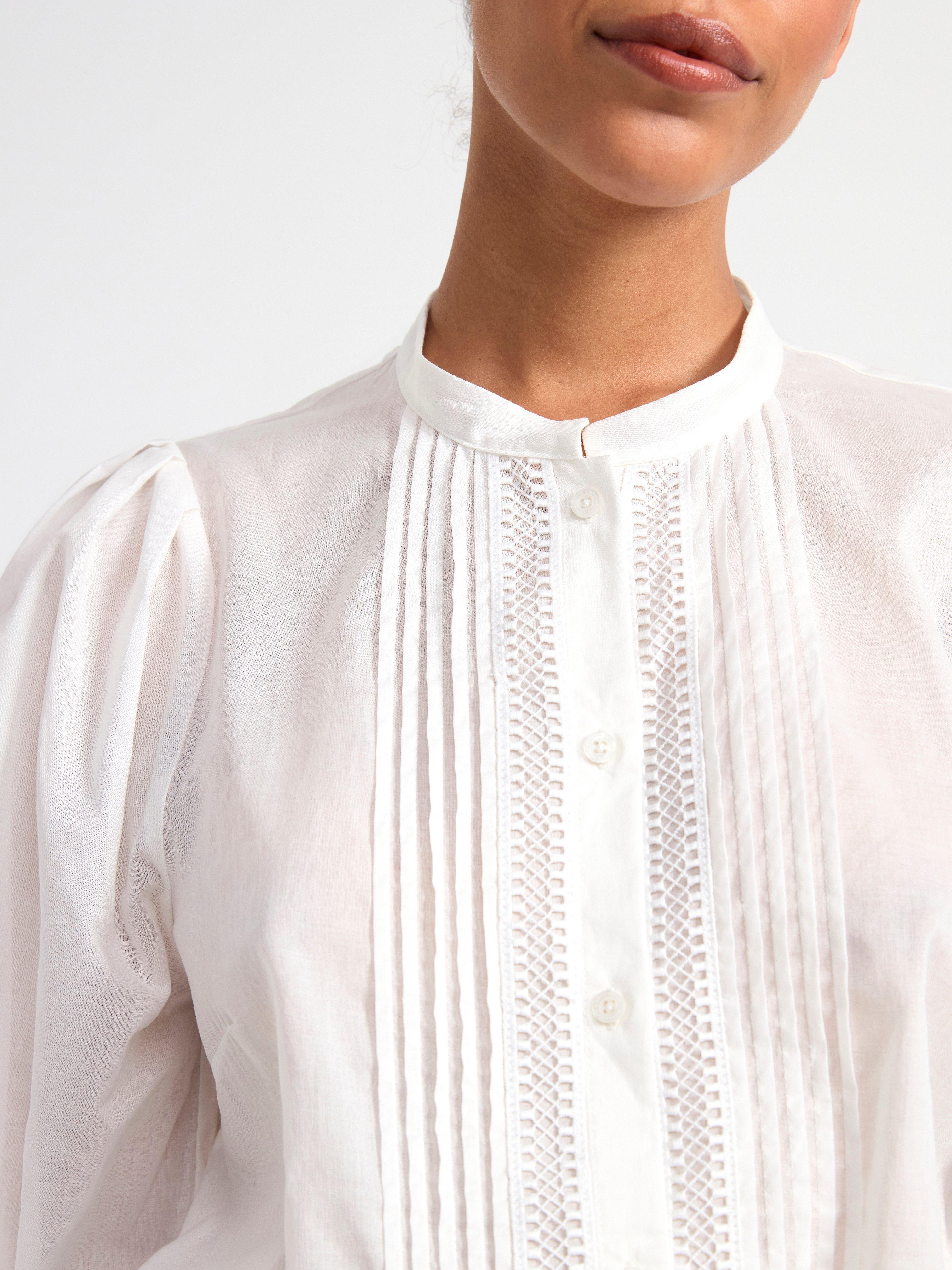 Long sleeved cotton blouse Off White
