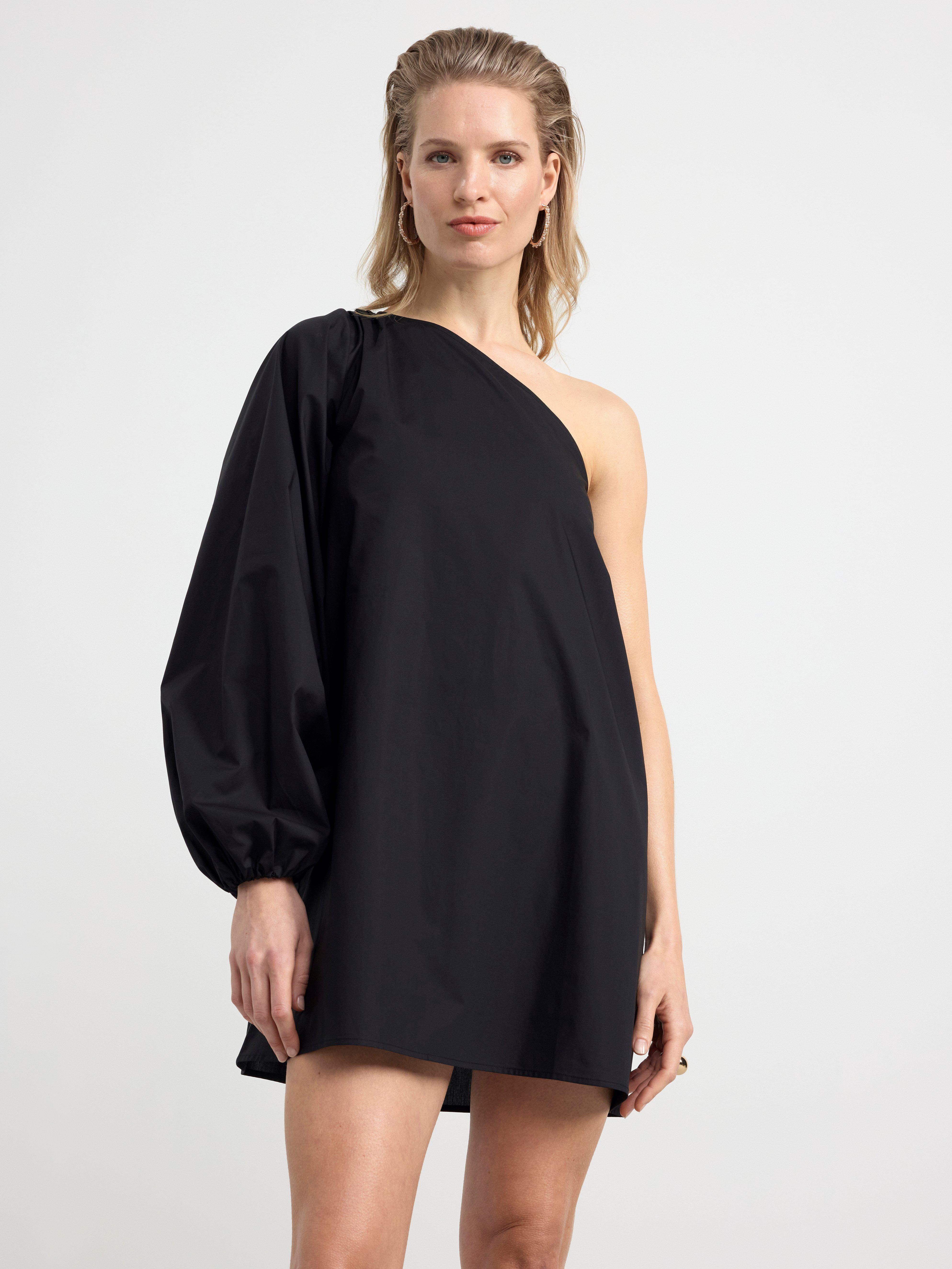 One-shoulder dress Black