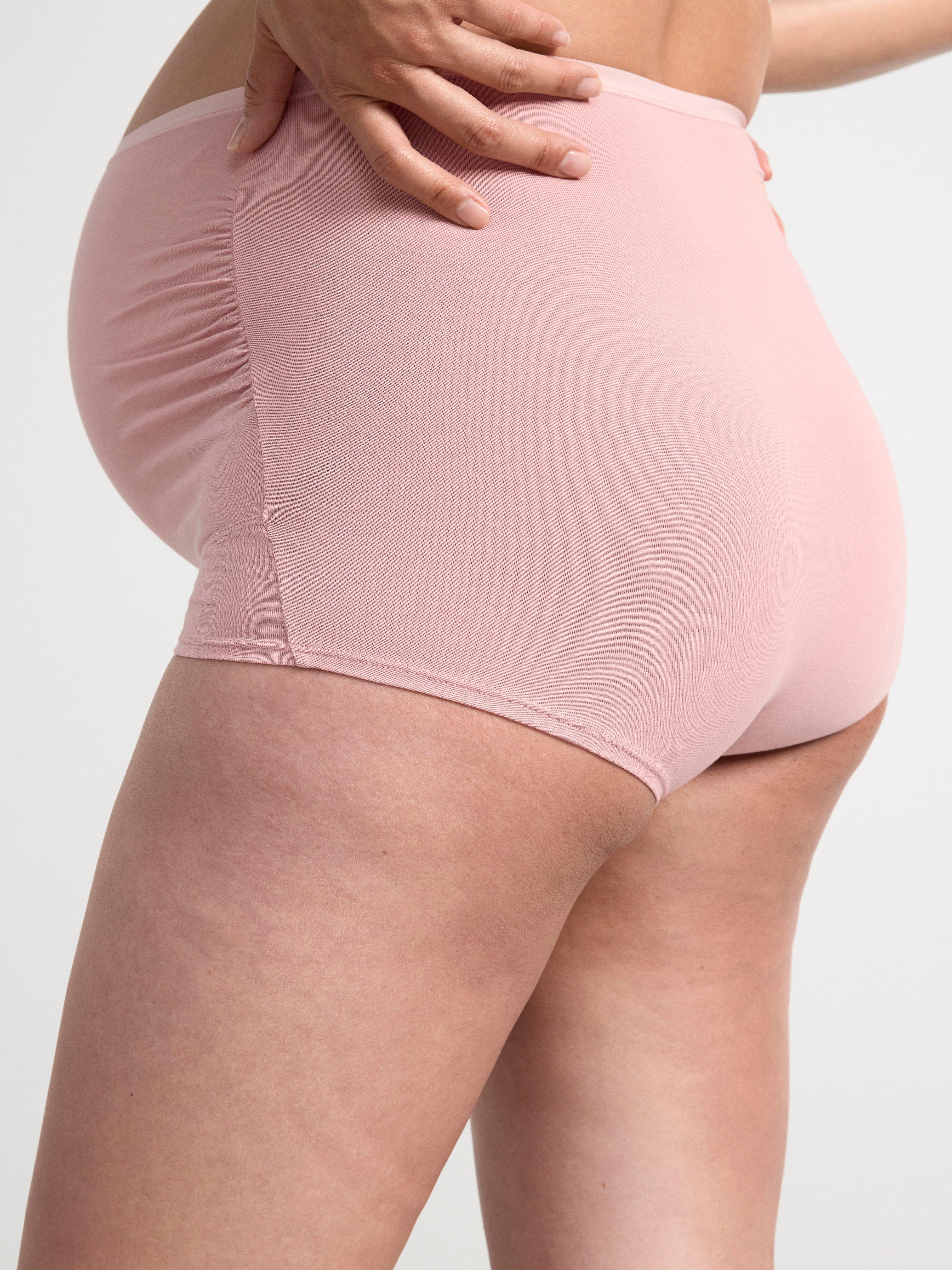 2-pack Maternity brief with high waist Dusty Pink