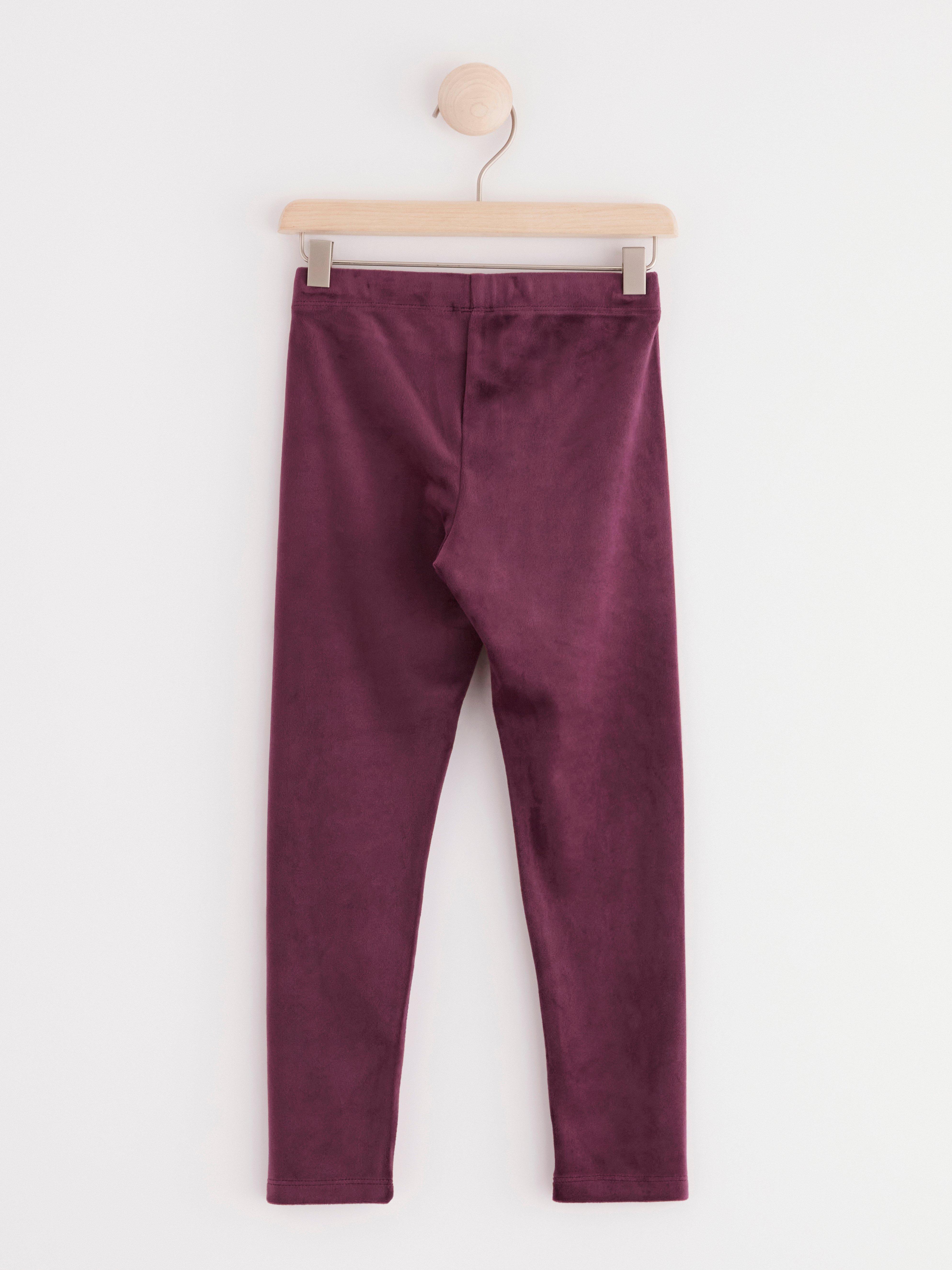 Velour leggings Dark Lilac
