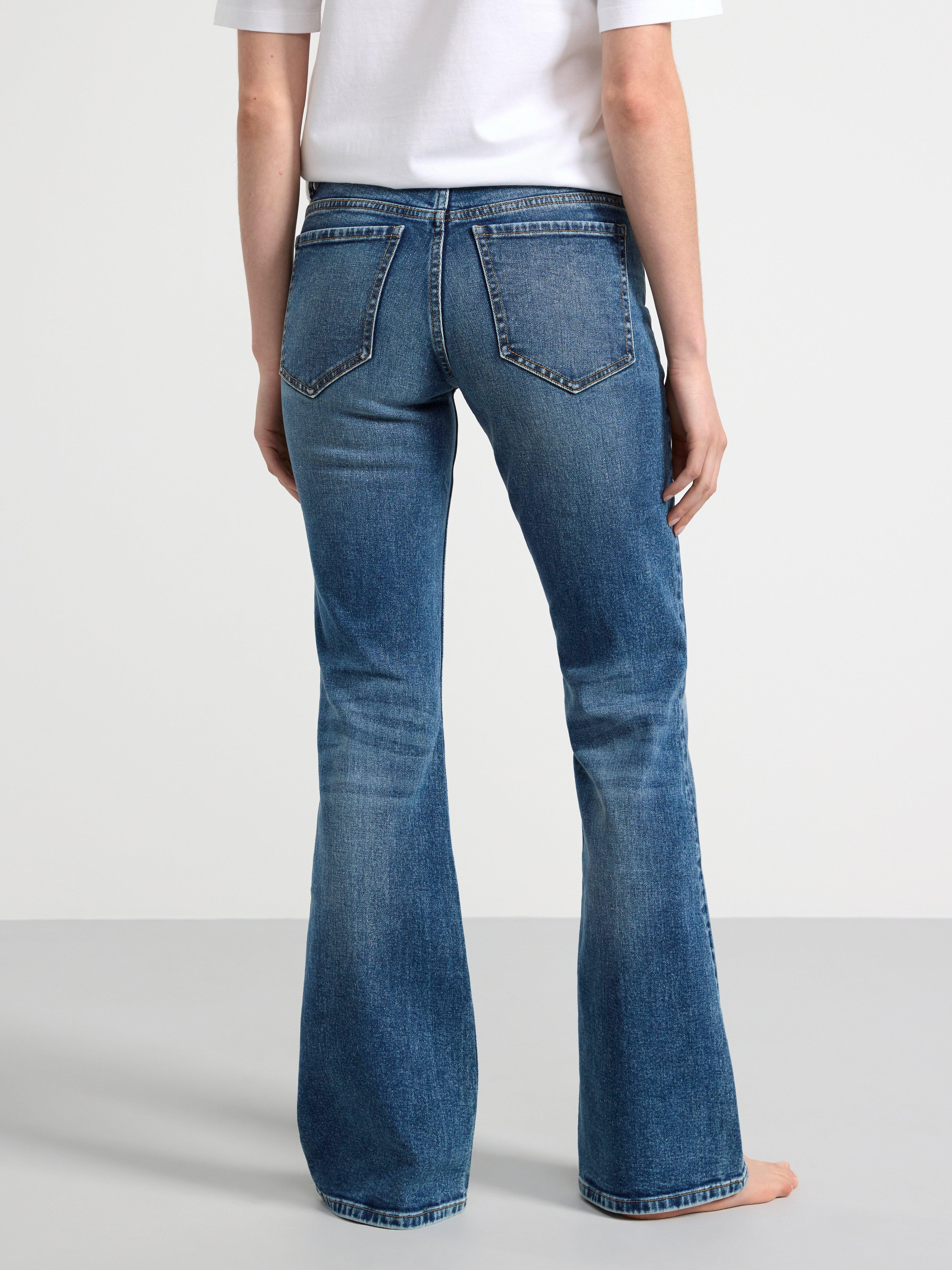 FAY Flared low waist jeans Denim blue
