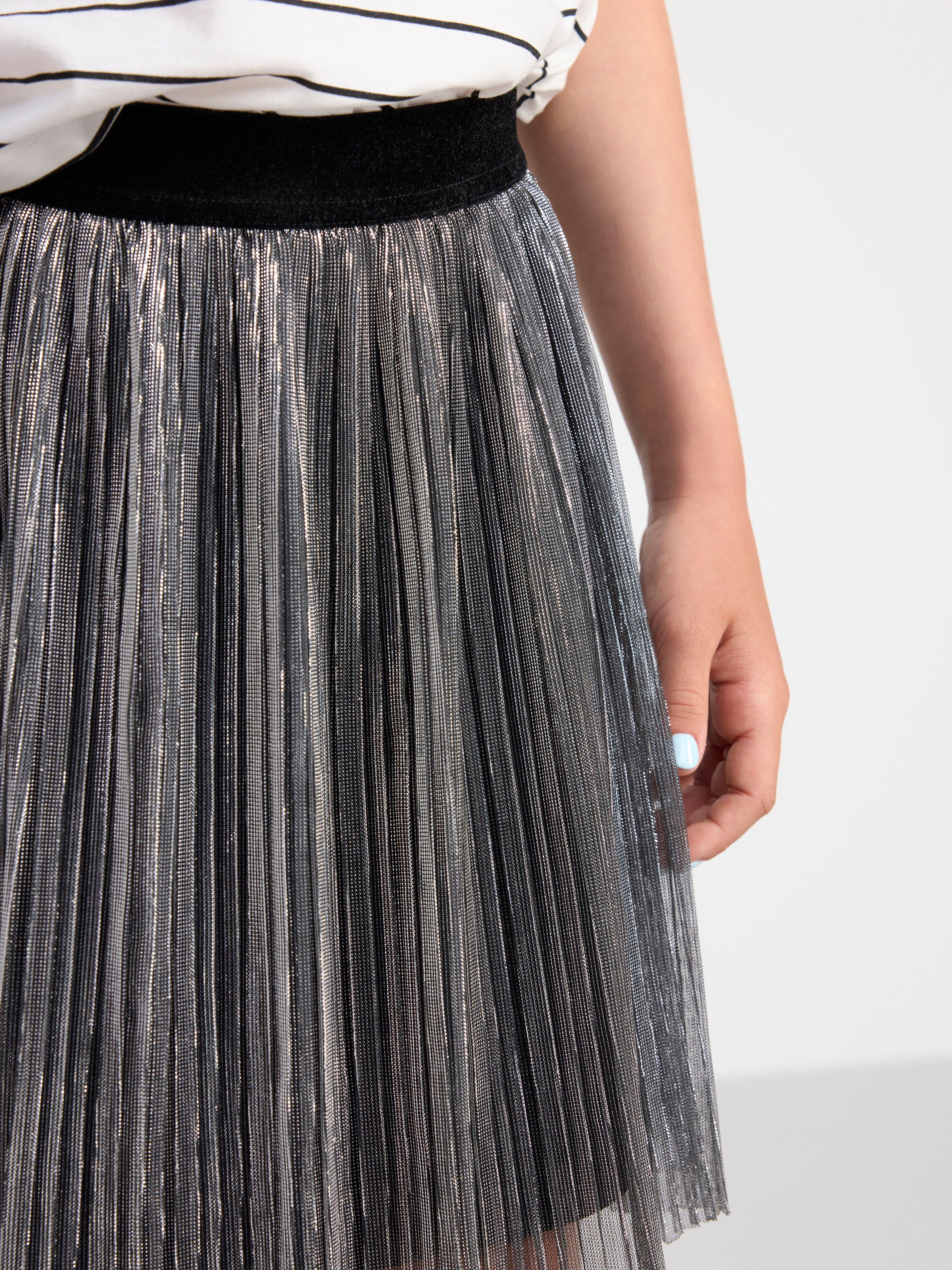 Skirt with pleats Black