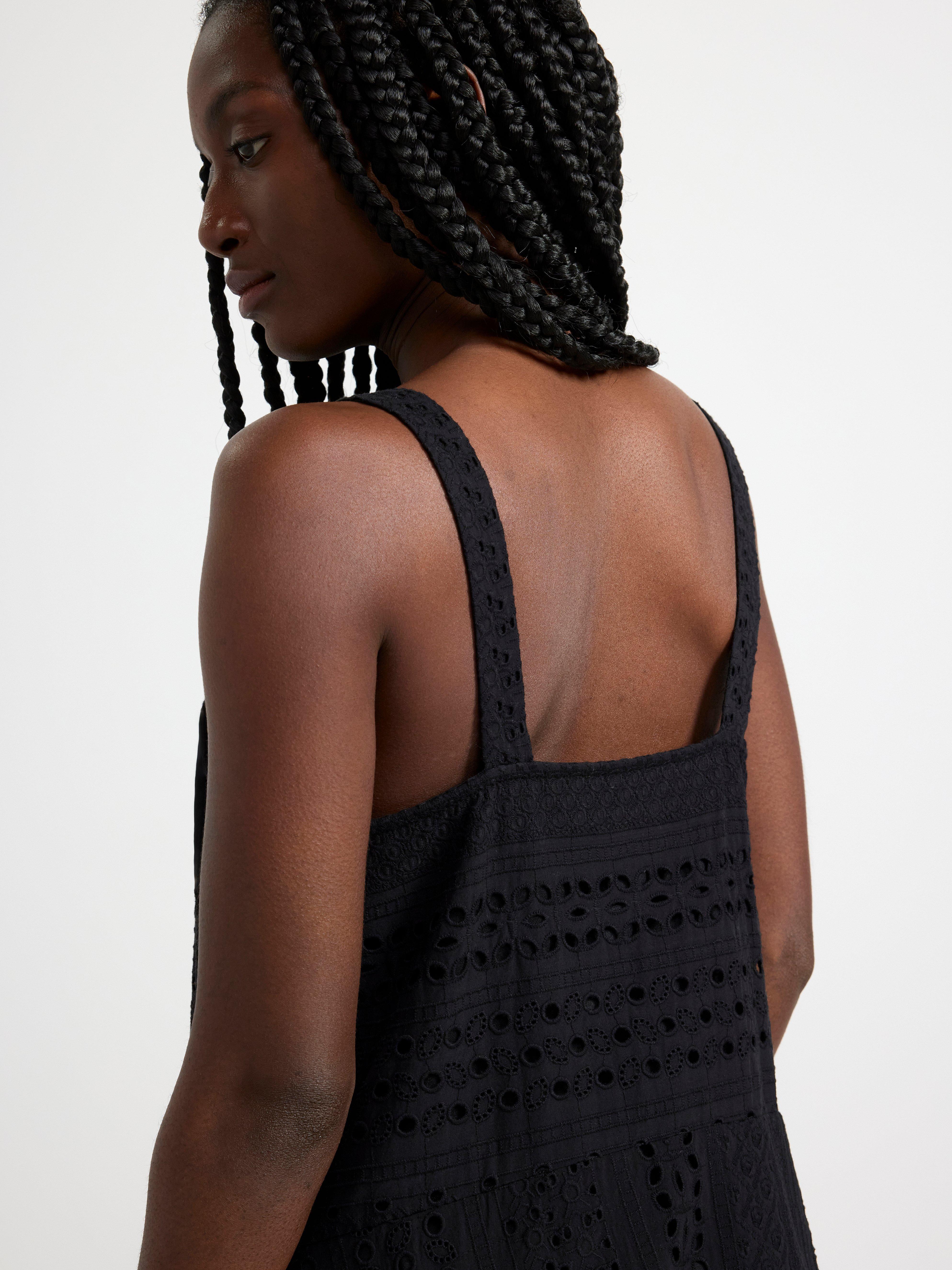 Broderie anglaise dress Black