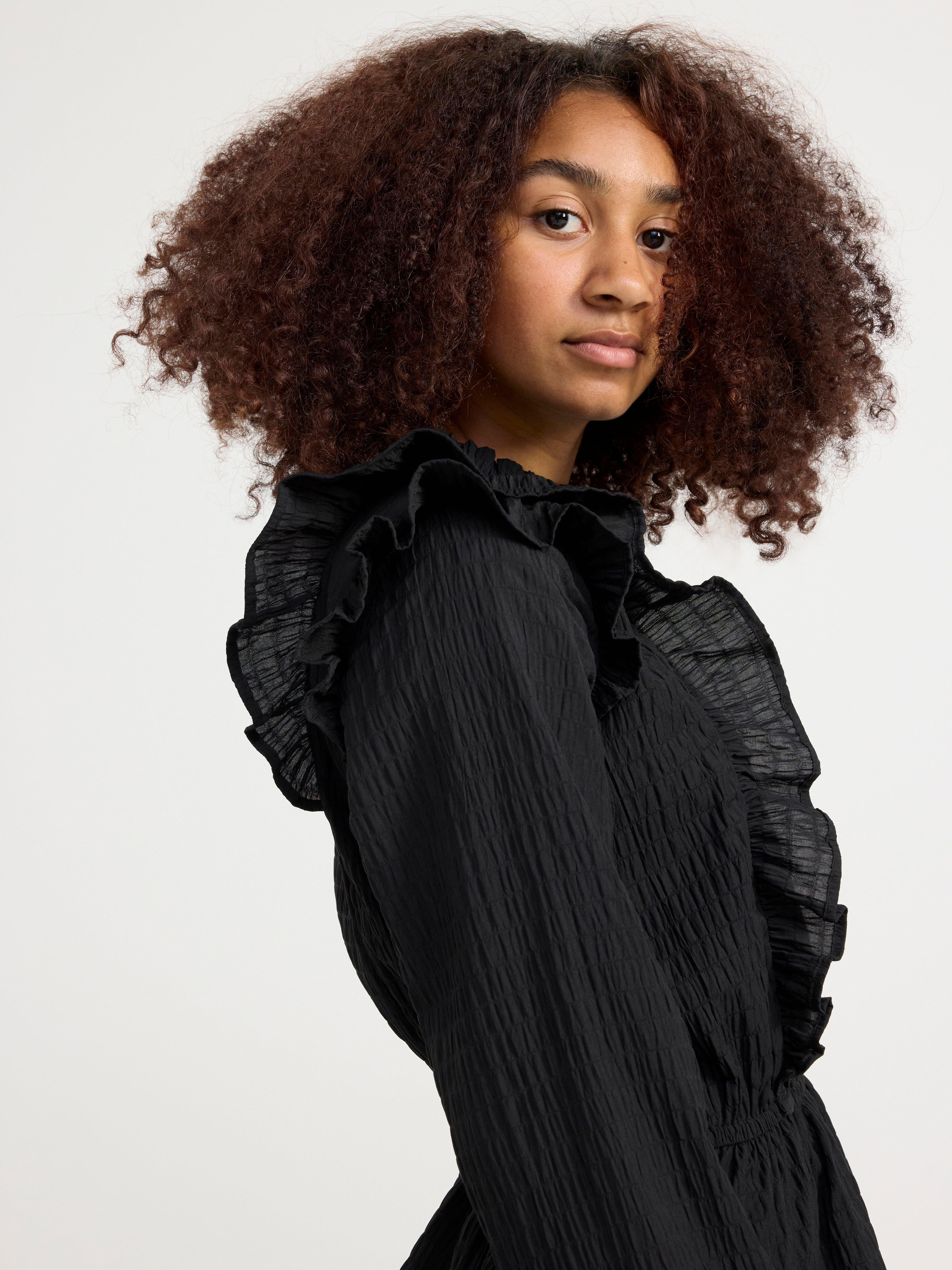Blouse  with flounces Black