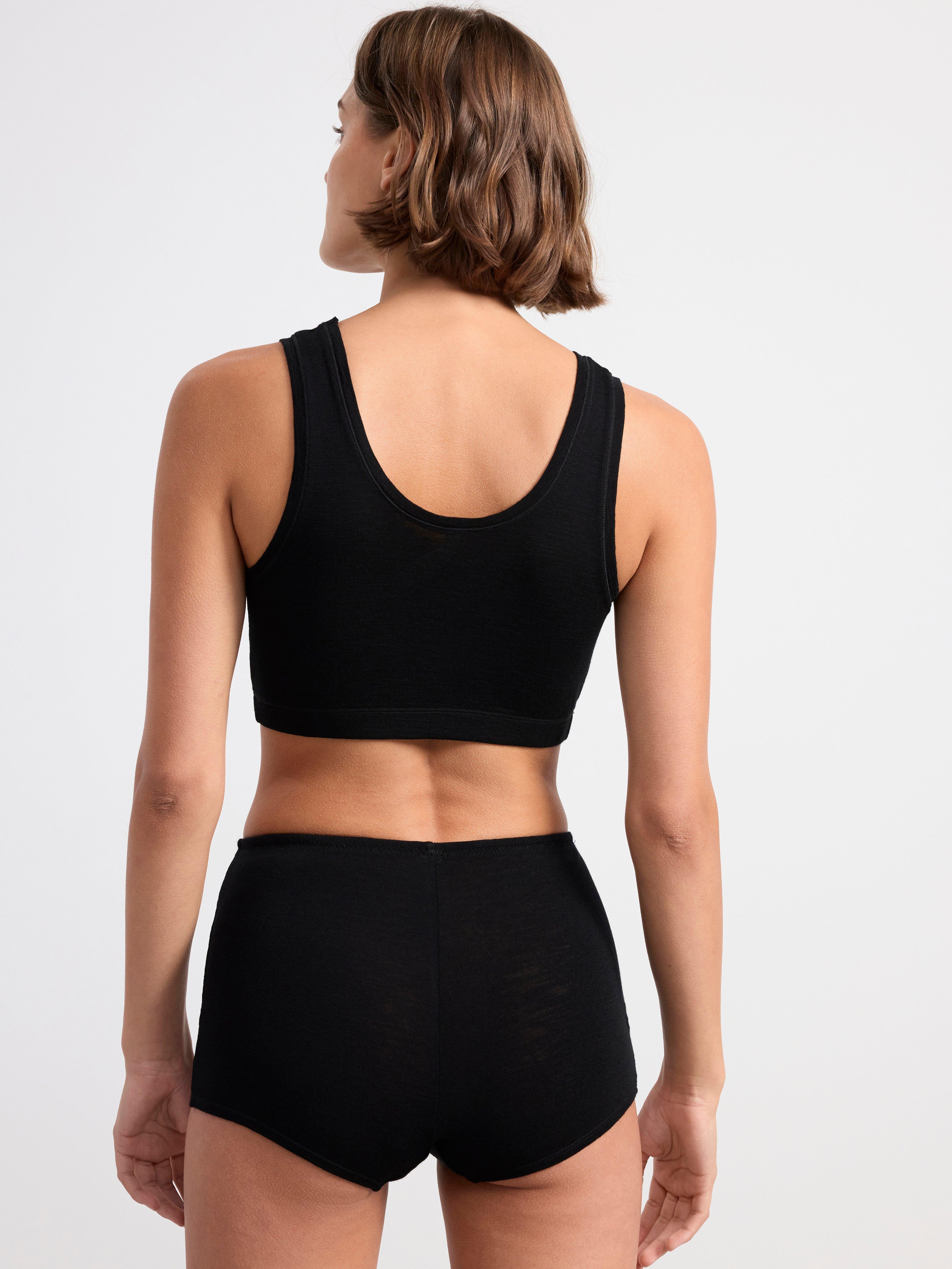 Soft bra in merino wool Black