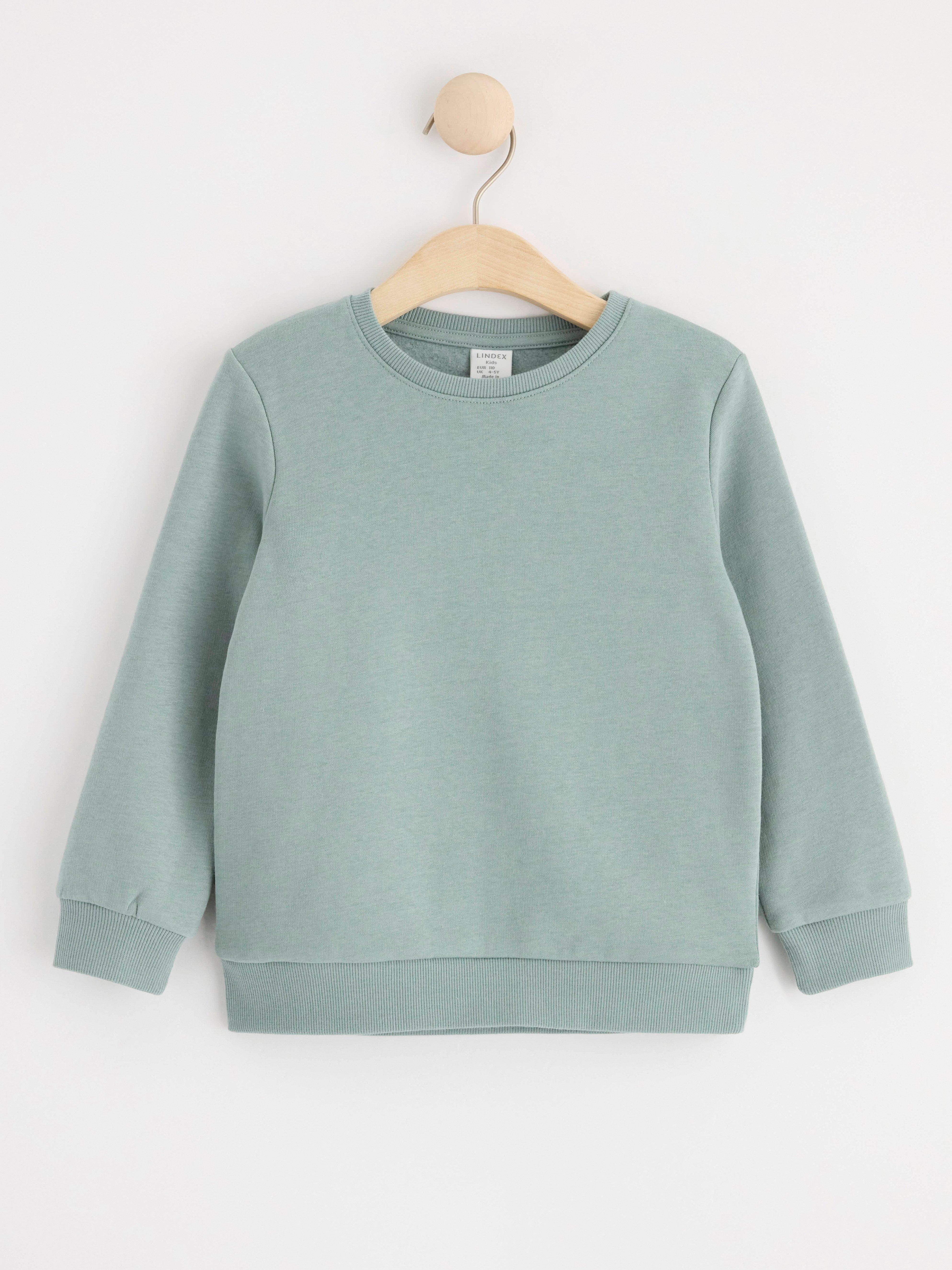 Sweatshirt with brushed inside Light Dusty Green