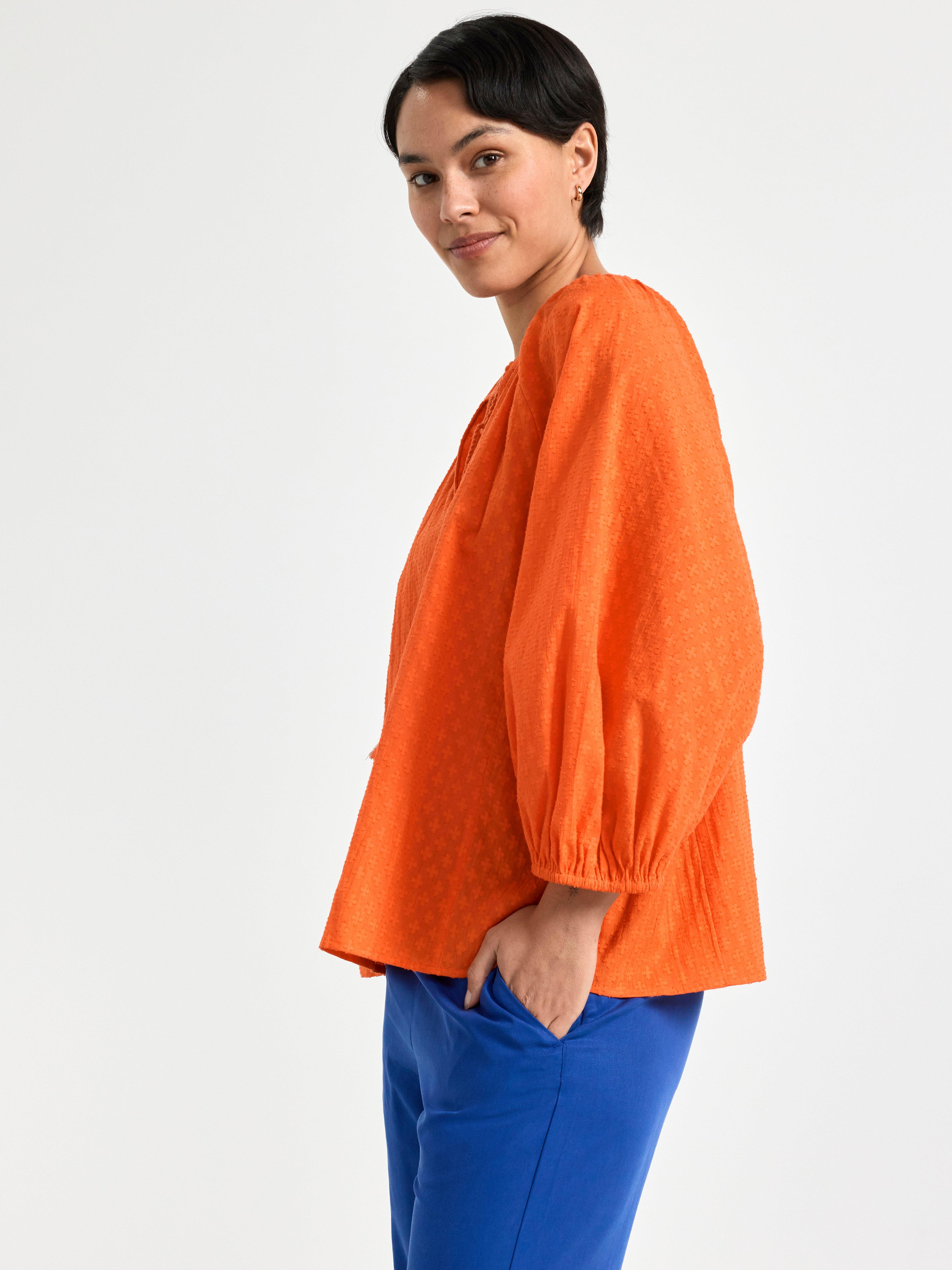 Blouse with tassels Orange