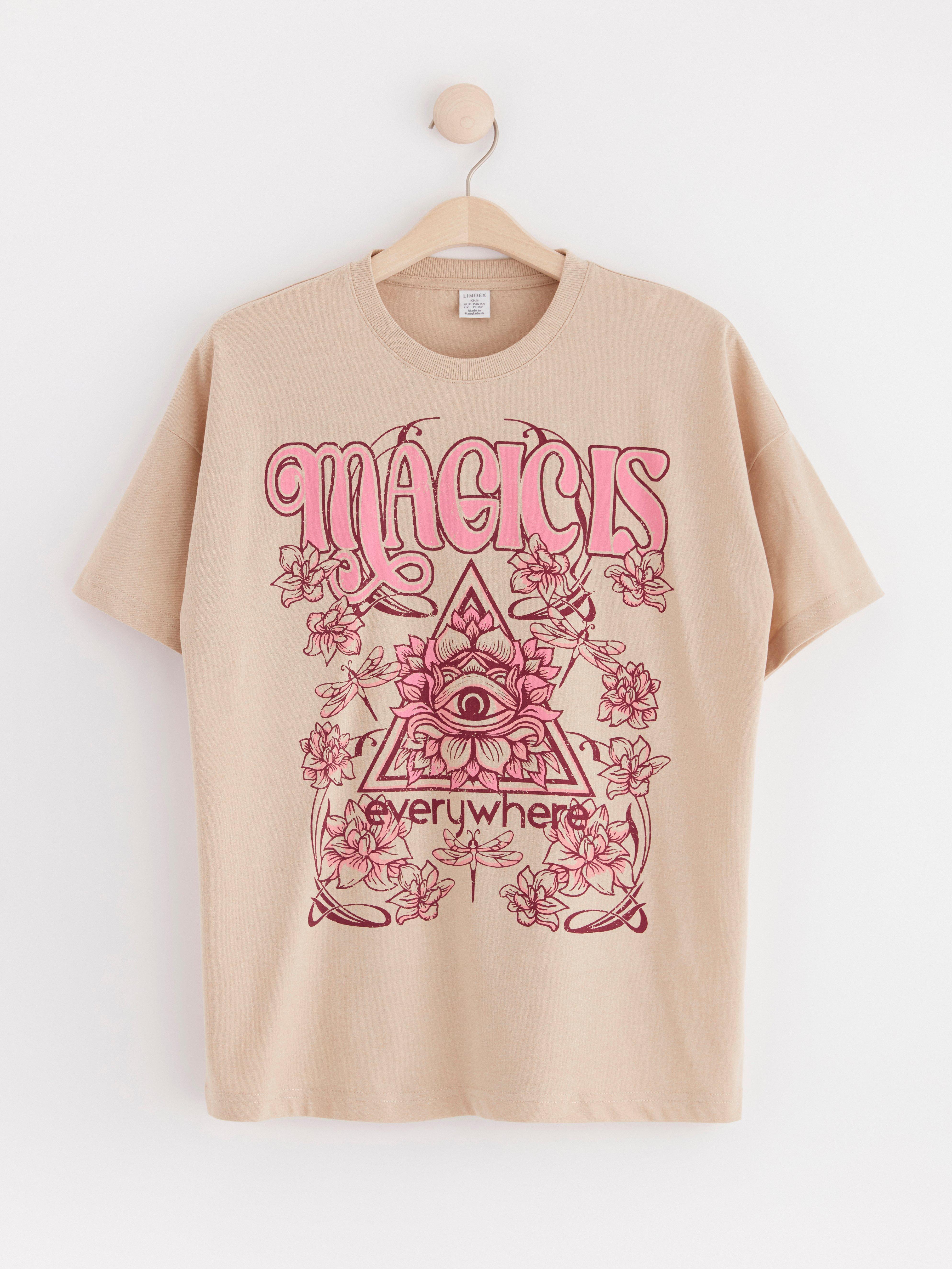 T-shirt with print Beige