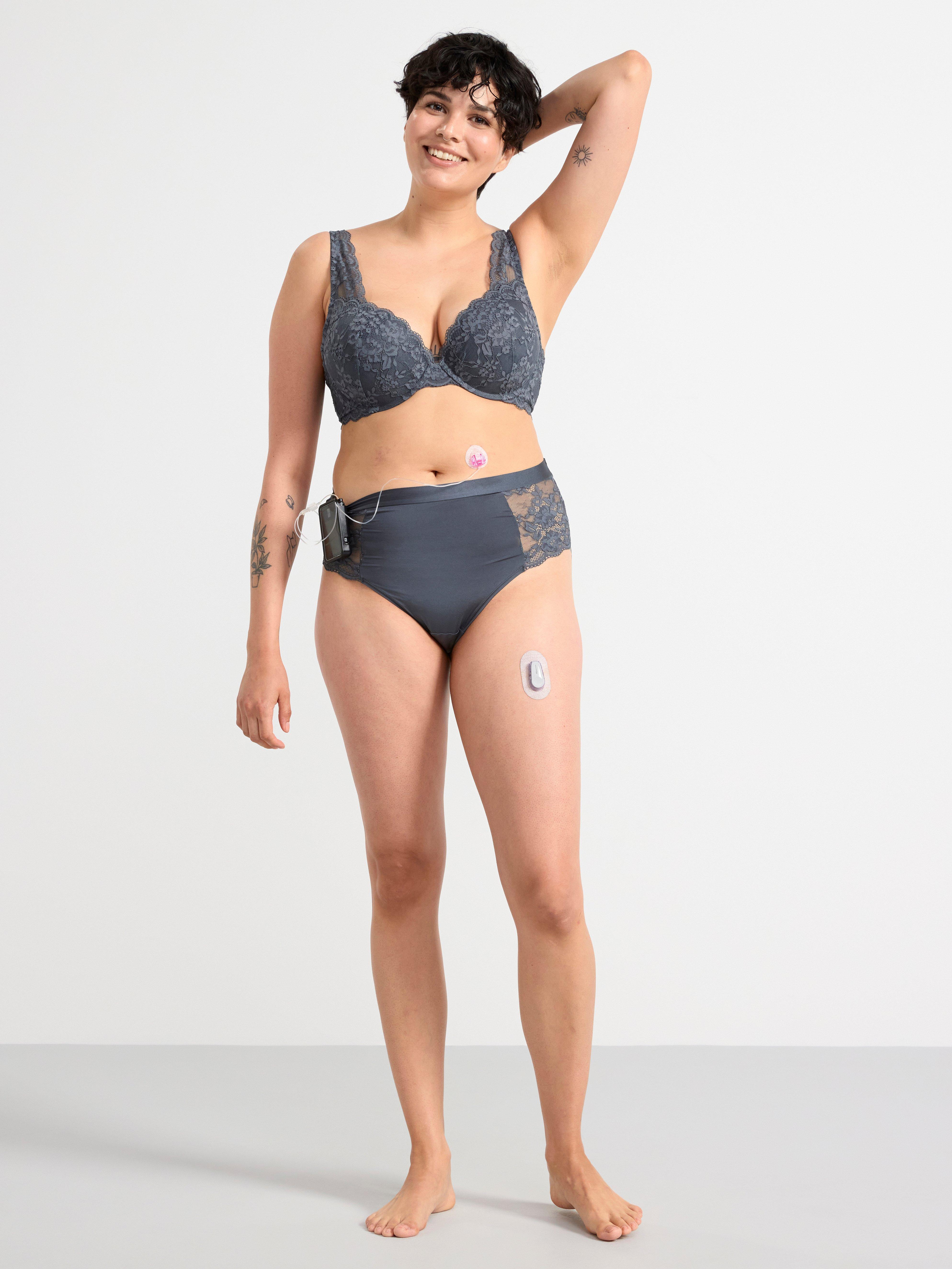 Brazilian high briefs Dark Grey