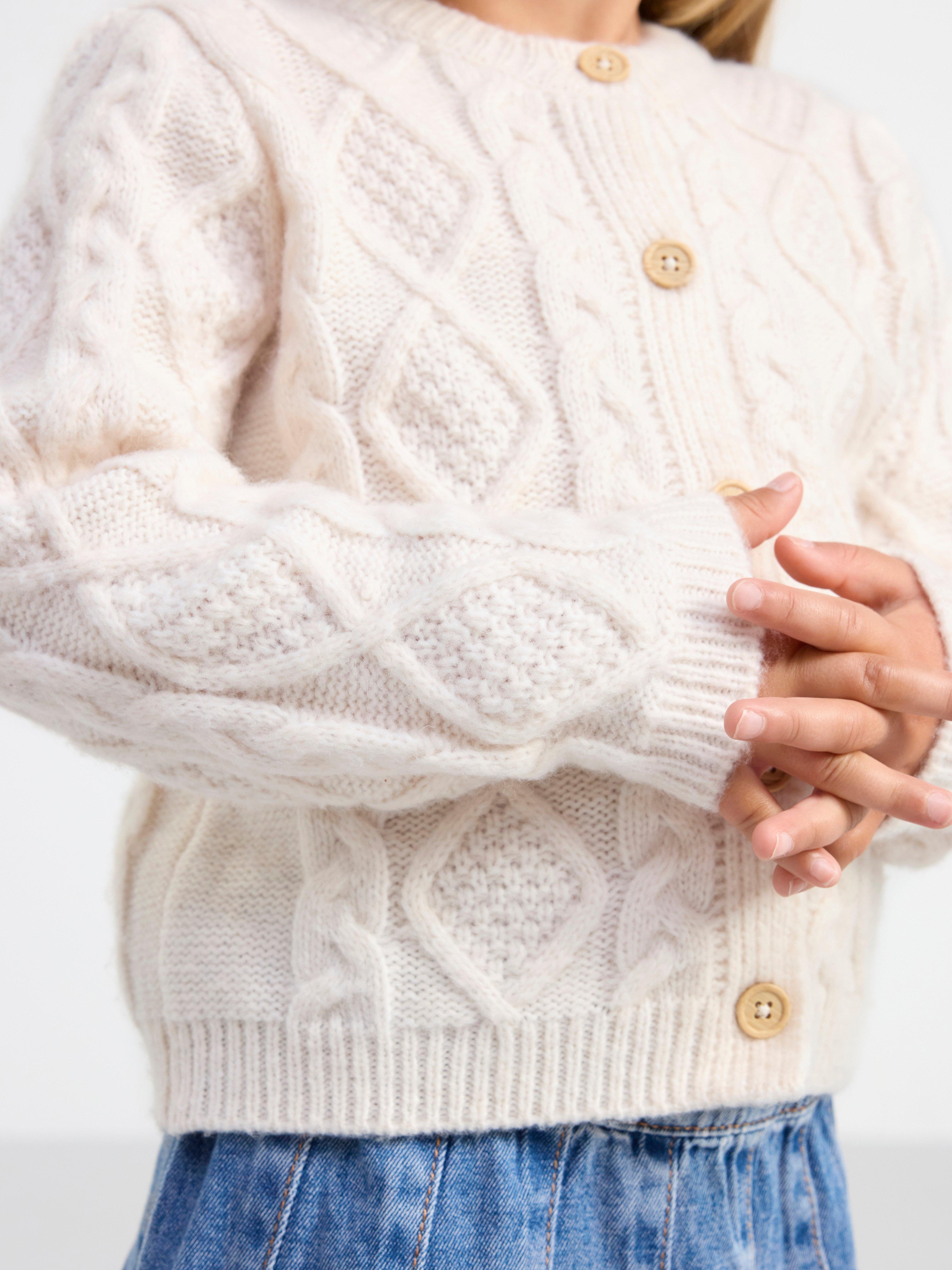 Cardigan cable knit Light Beige