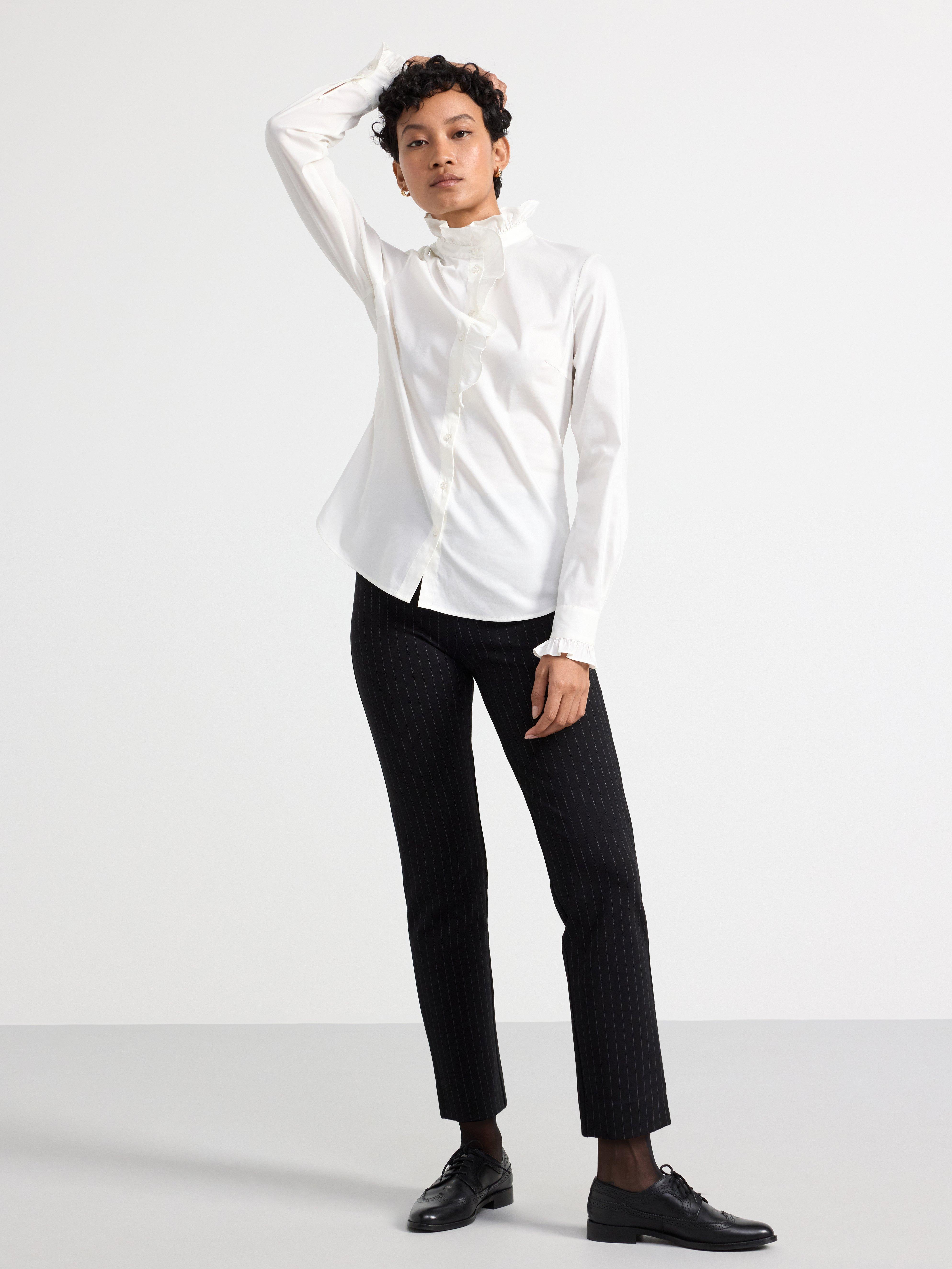 Blouse with frill details White
