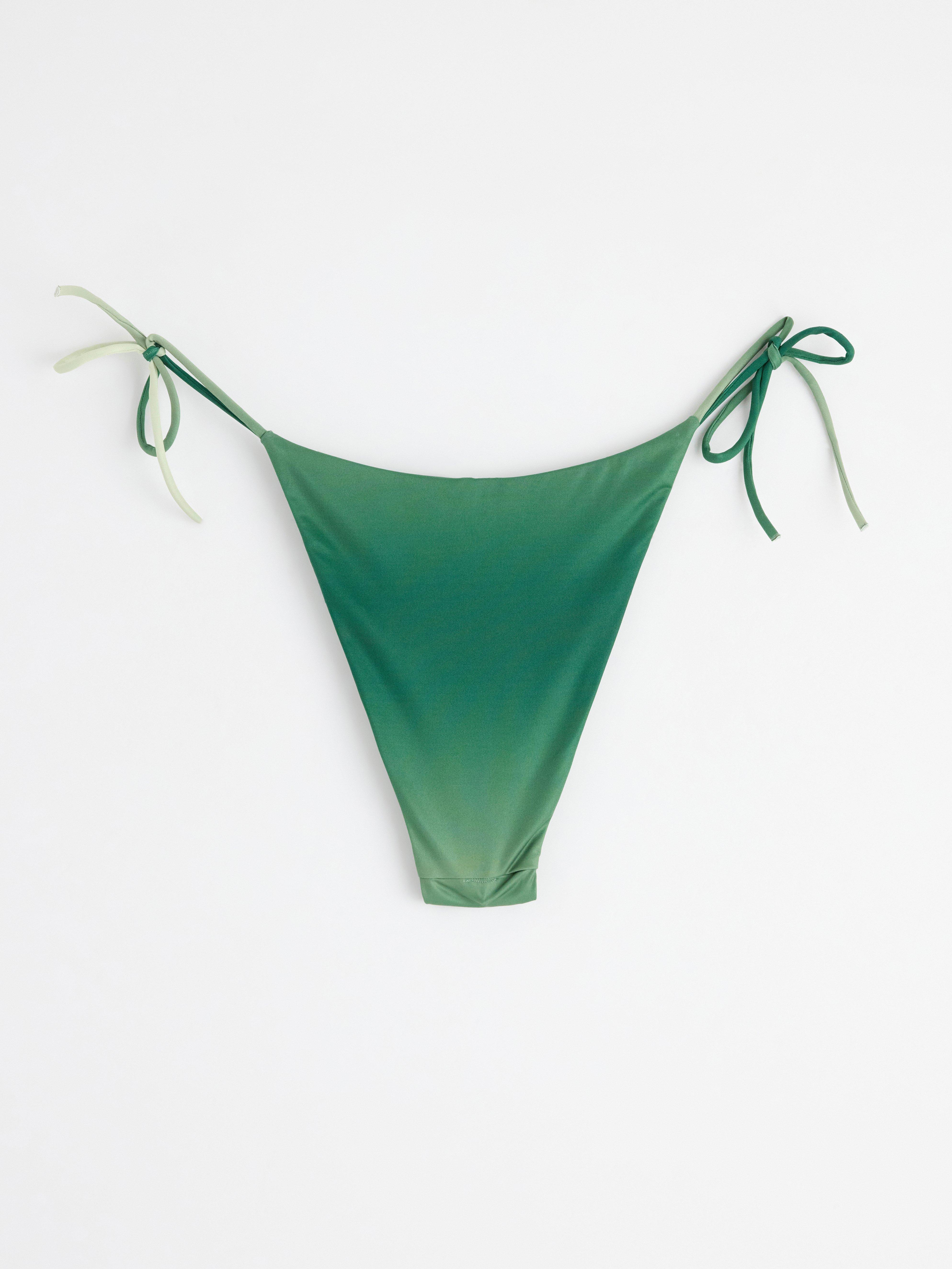 Brazilian bikini bottom with gradient colour Dark Dusty Green