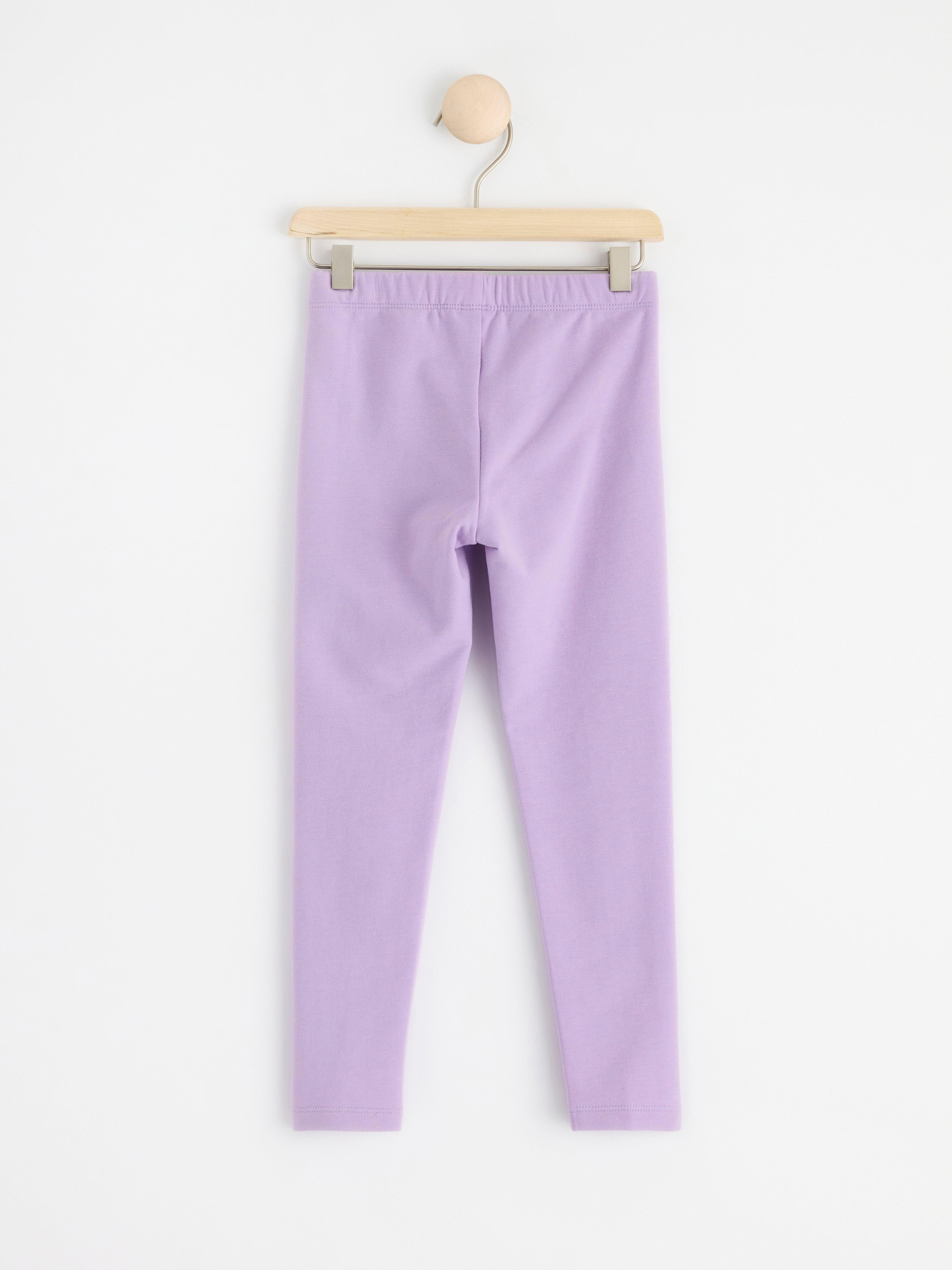 Extra durable leggings with brushed inside Light Lilac