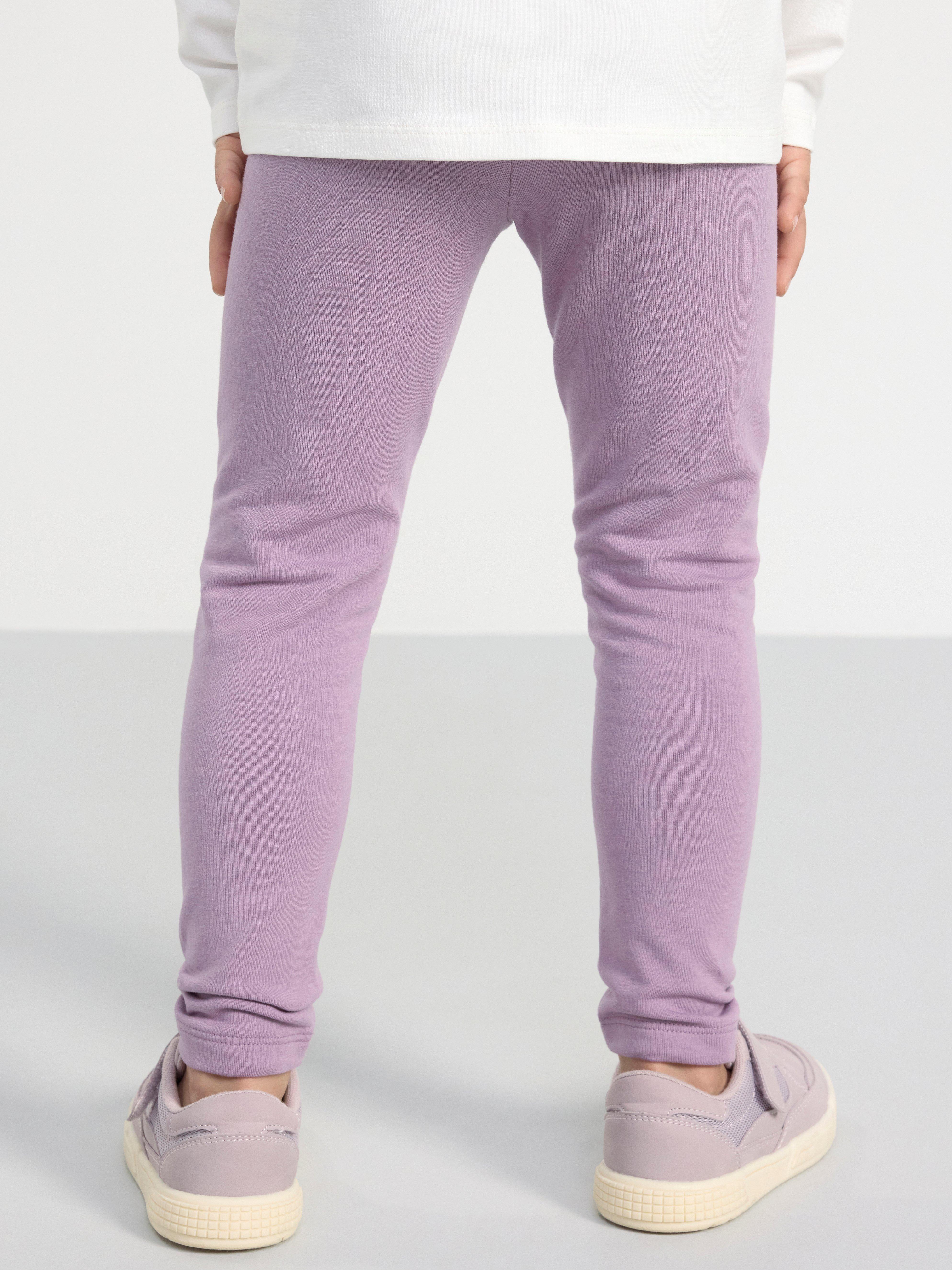 Extra durable leggings with brushed inside Light Dusty Lilac