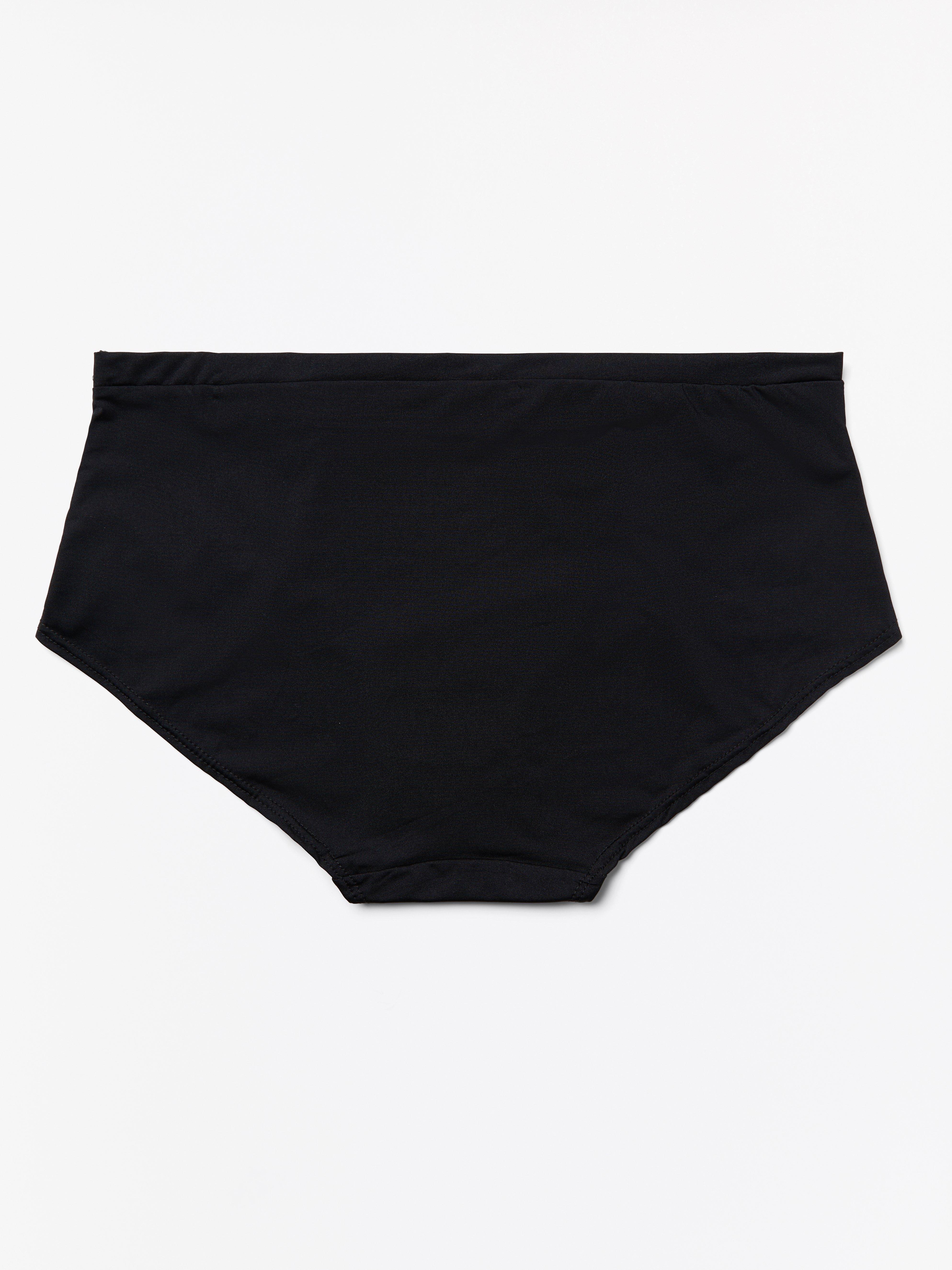 Regular waist brief with lace Black